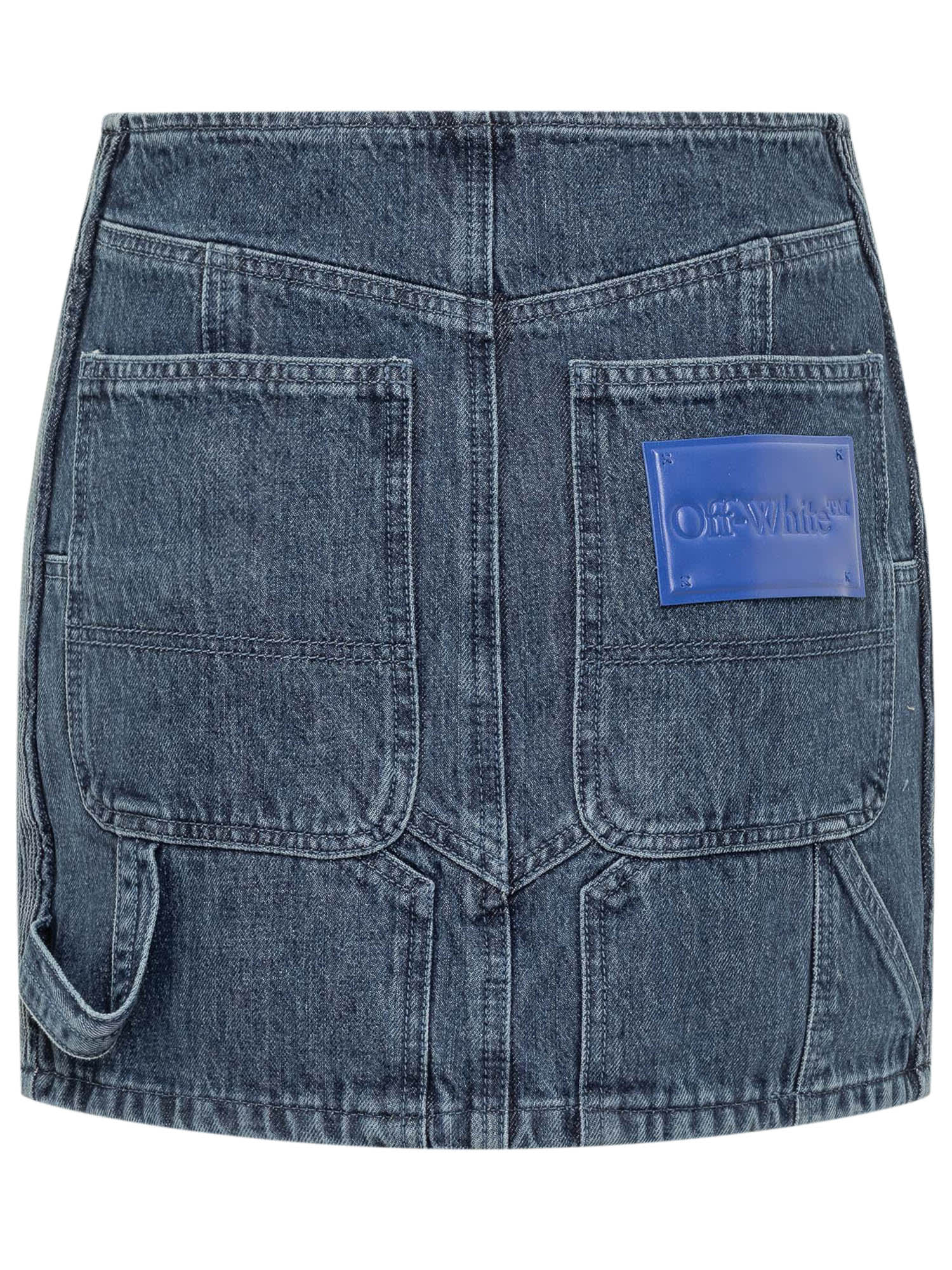 【関税込み】off-white 'Motorcycle' miniskirt 1cbdc1d07f318ad572211d7c8a5d1d