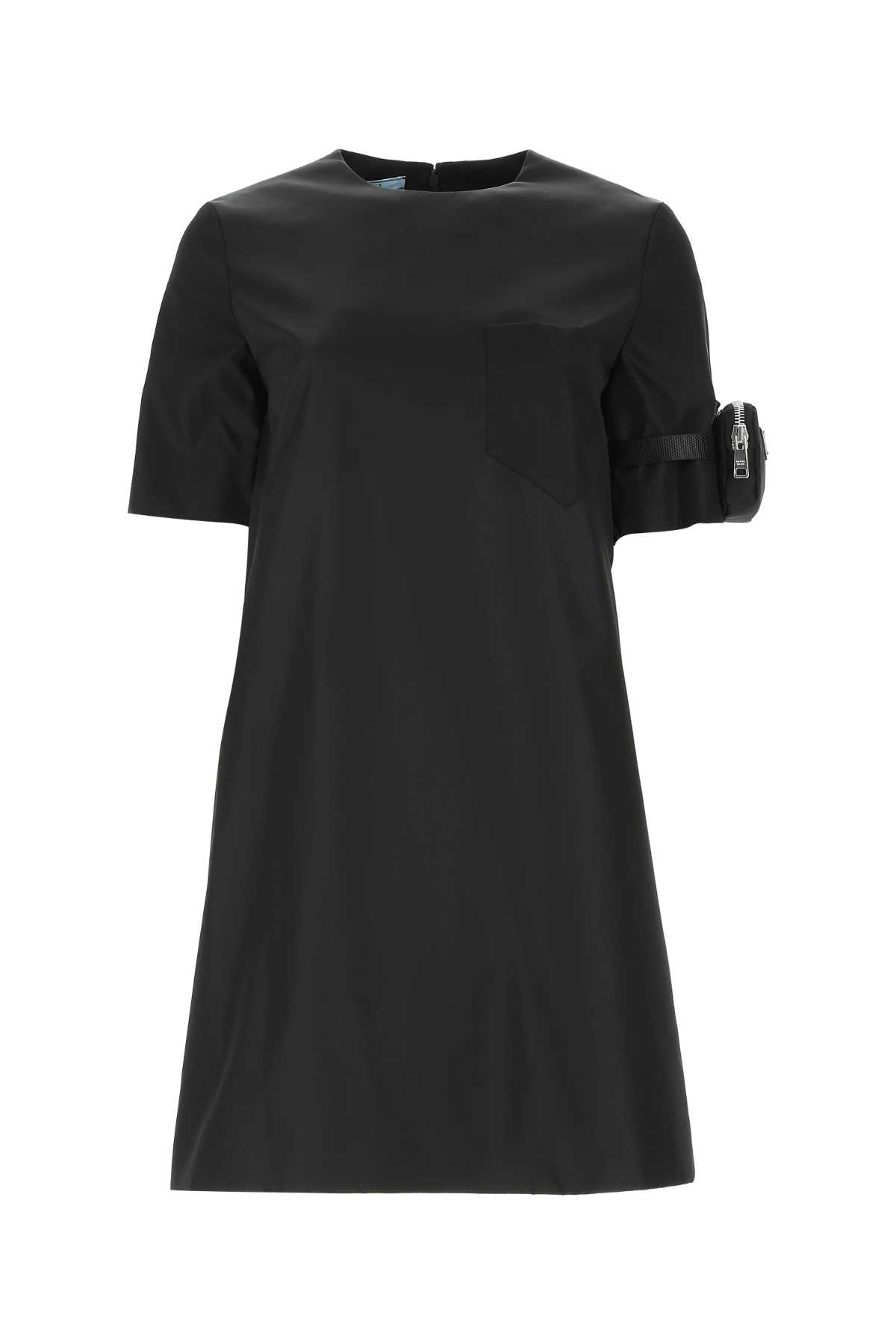 black re-nylon dress