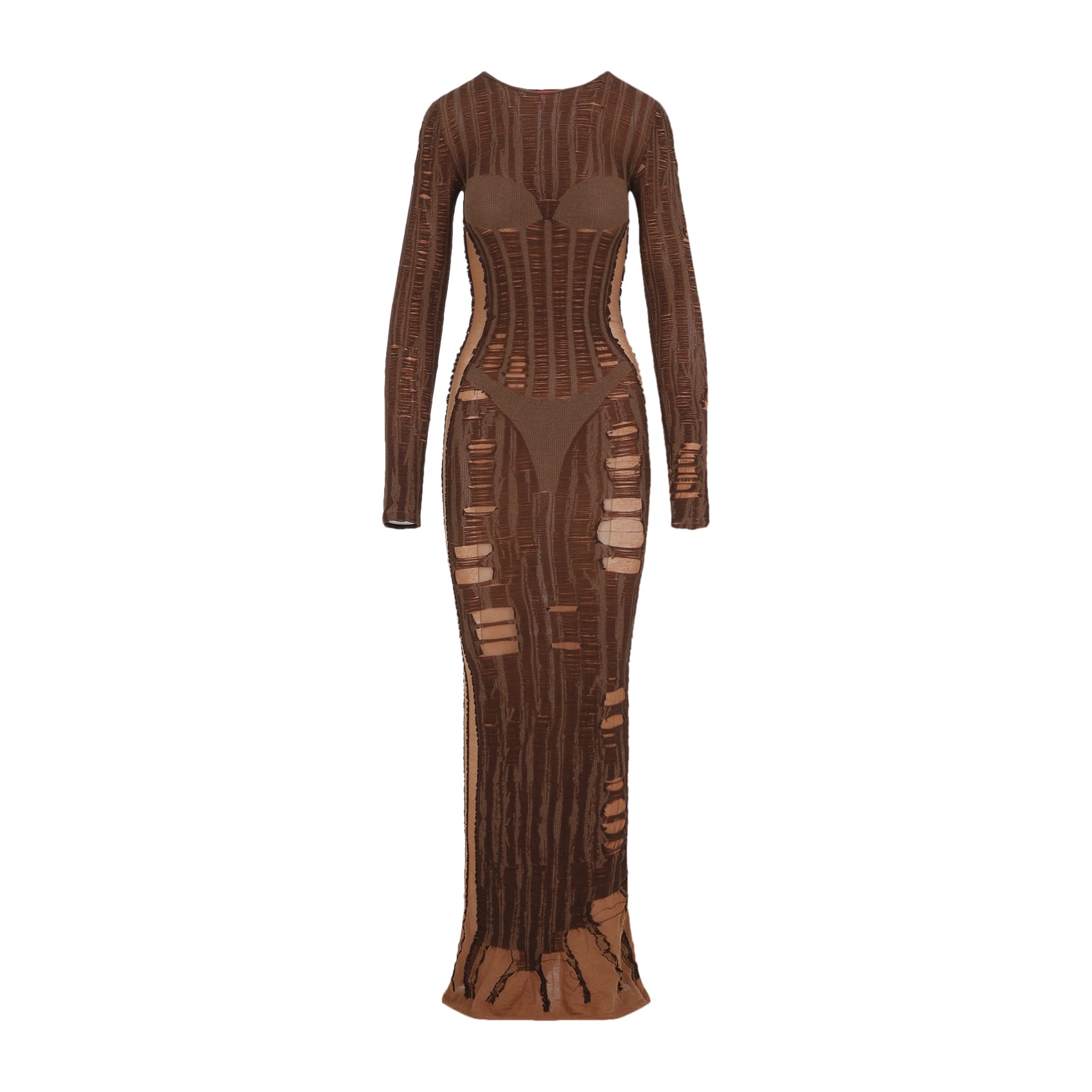 ワンピース DIESEL SS25 Diesel M-Calimera Long Dress (A18125 0BJBI 7DG) Diesel M-Calimera Maxi Dress | Brown | FARFETCH