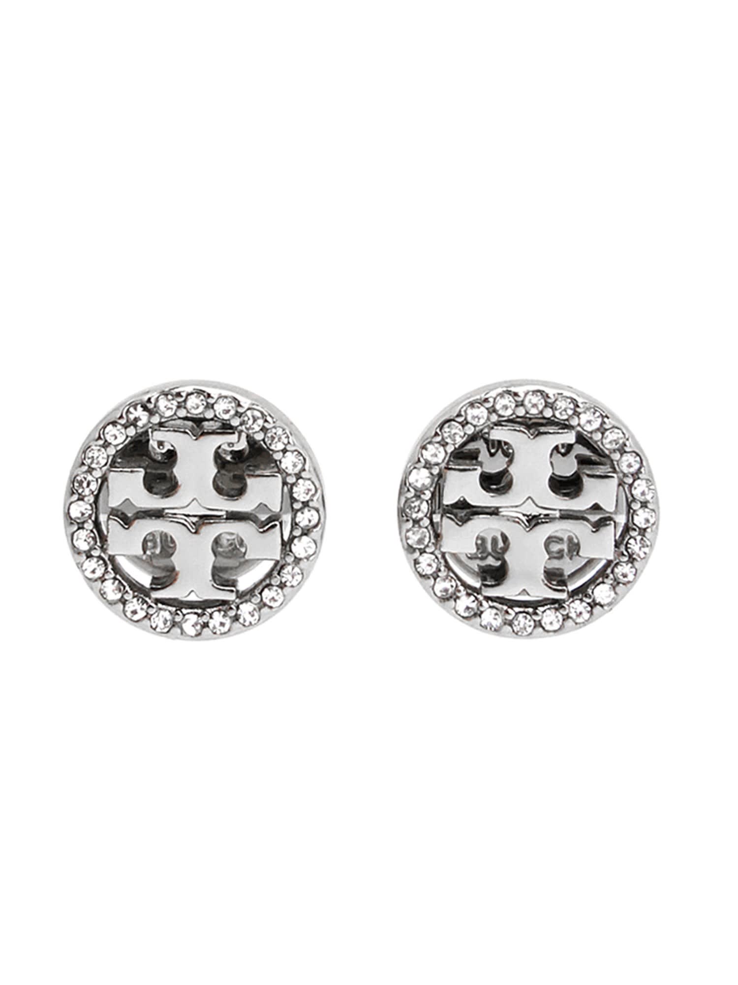 【送料&関税込】Tory Burch Circle-stud Crystal Logo Earrings Tory Burch Circle-stud Crystal Logo Earrings | italist