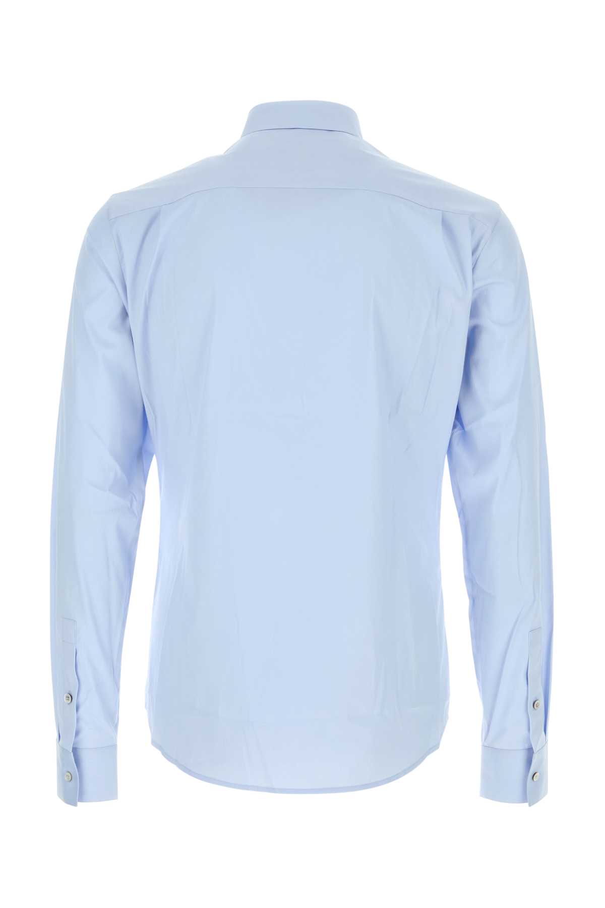 Tシャツ・カットソー WOOYOUNGMI SS25 Light blue poplin shirt (W251DS01 802L) White Front Logo T-Shirt - WOOYOUNGMI