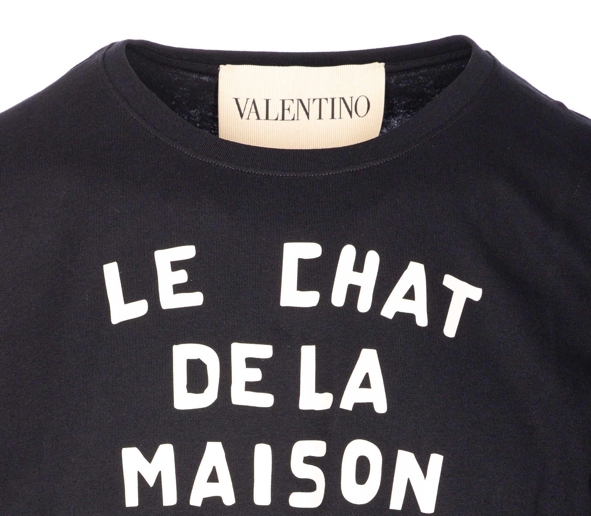 Tシャツ・カットソー Valentino Garavani LE CHAT DE MAISON PATCH T-SHIRT Cotton T-shirt With Le Chat De La Maison Print for Man in