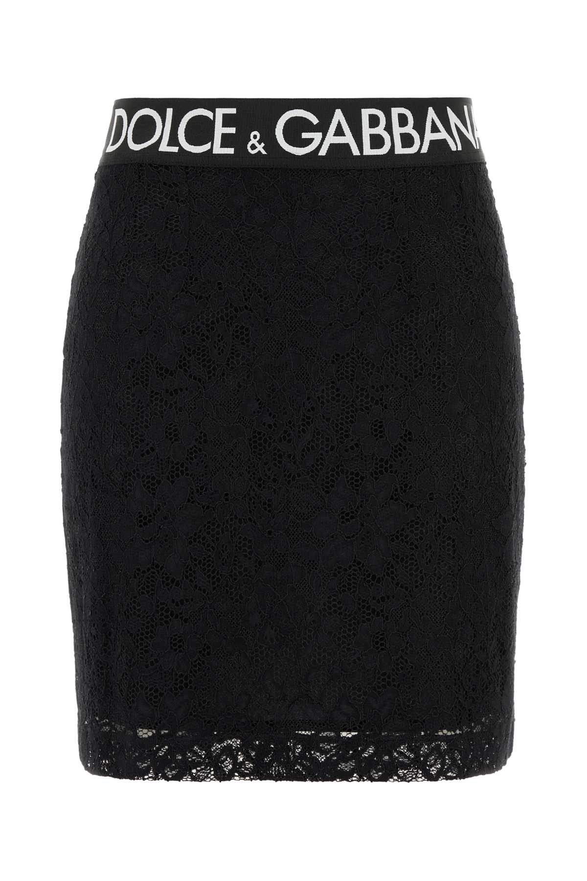 Dolce & Gabbana☆Black Stretch Lace Mini Skir Dolce & Gabbana Black Stretch Lace Mini Skirt | italist