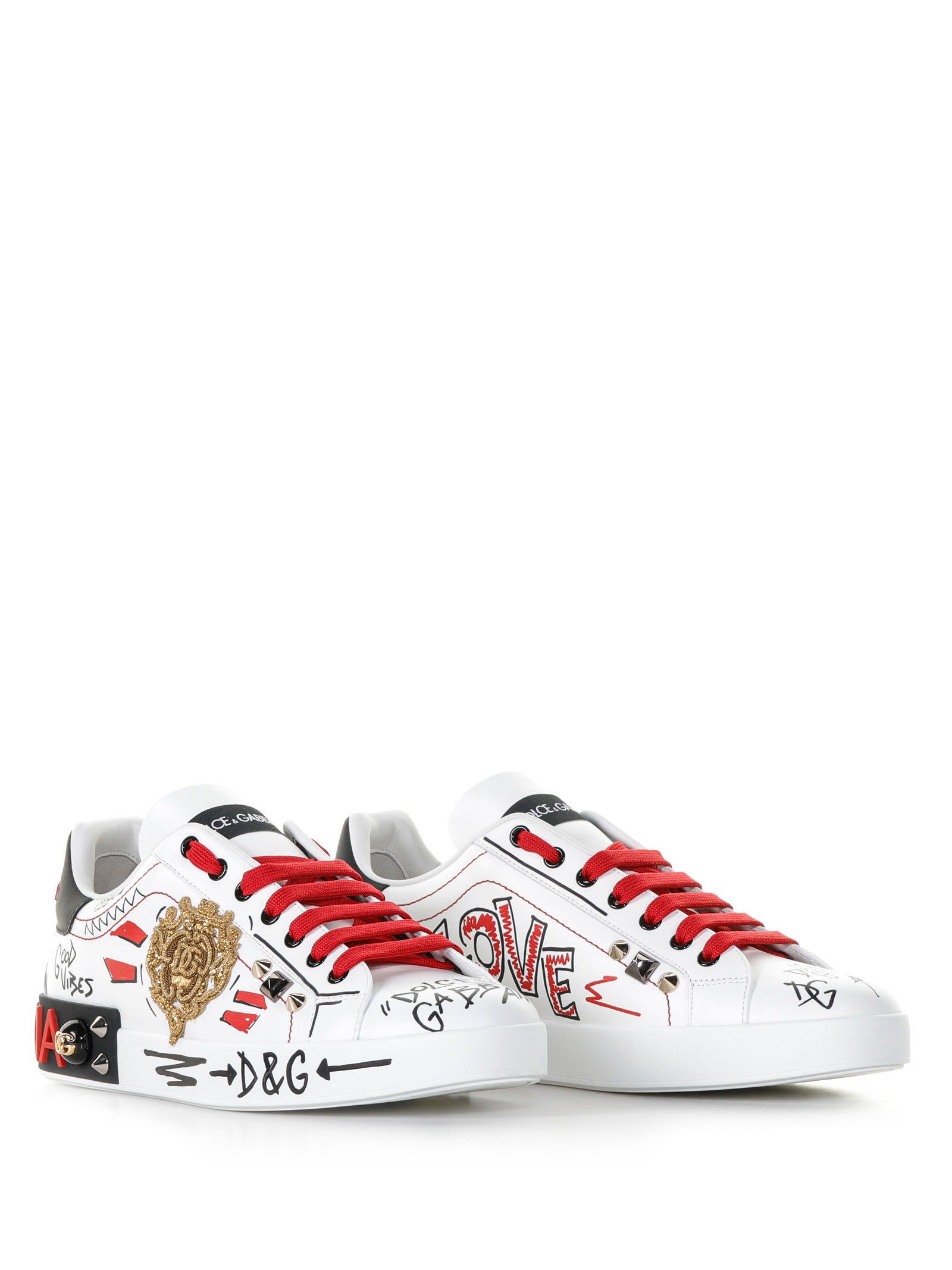 Dolce & Gabbana Portofino Sneaker With Lettering And Crown | italist,  ALWAYS LIKE A SALE