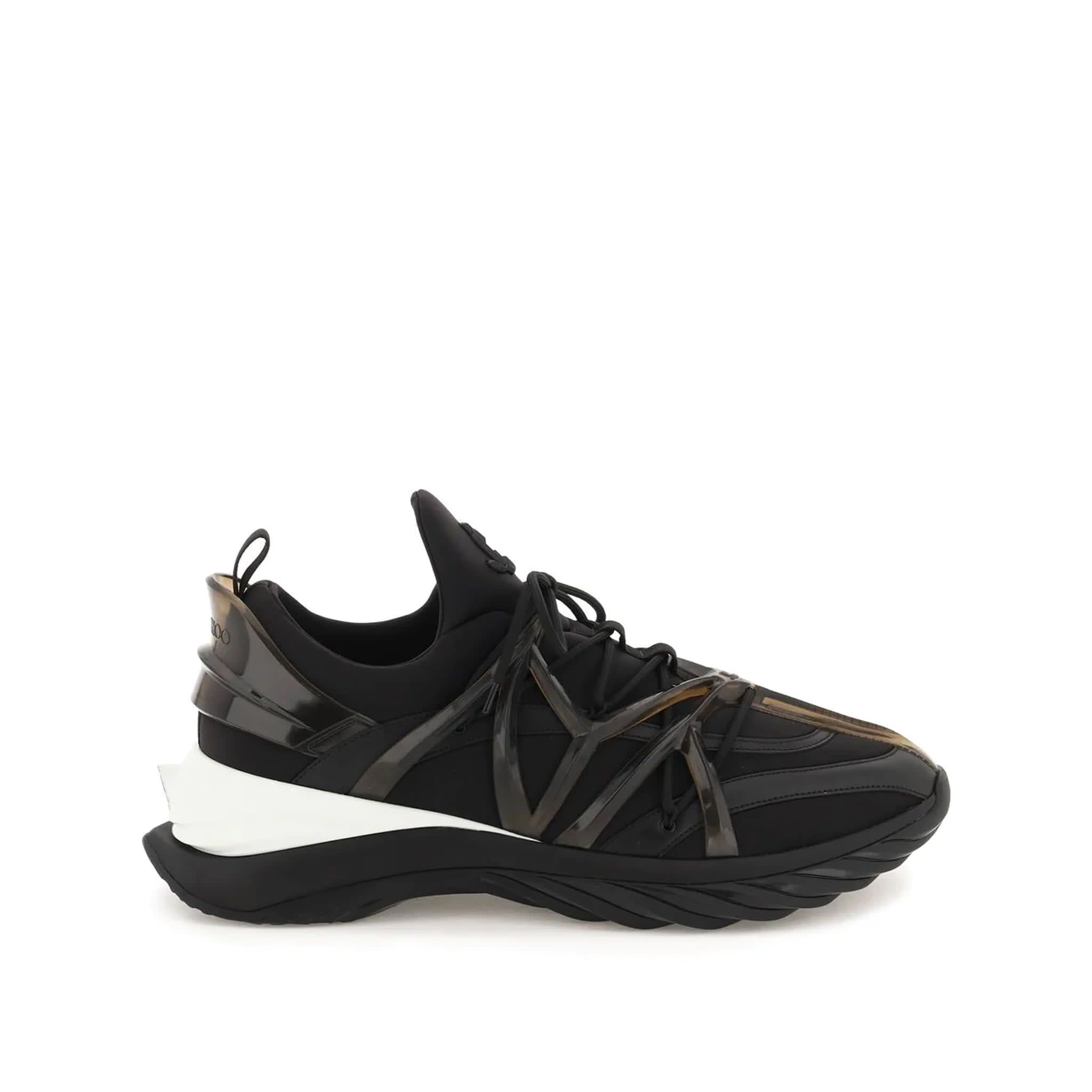 Jimmy Choo Leather And Fabric Sneakers | italist