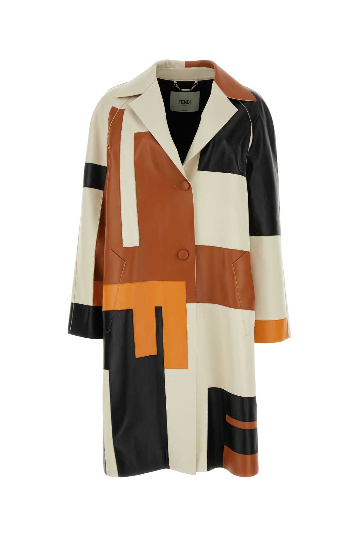 コート Fendi Multicolor Nappa Leather Overcoat Fendi Multicolor Nappa Leather Overcoat | italist
