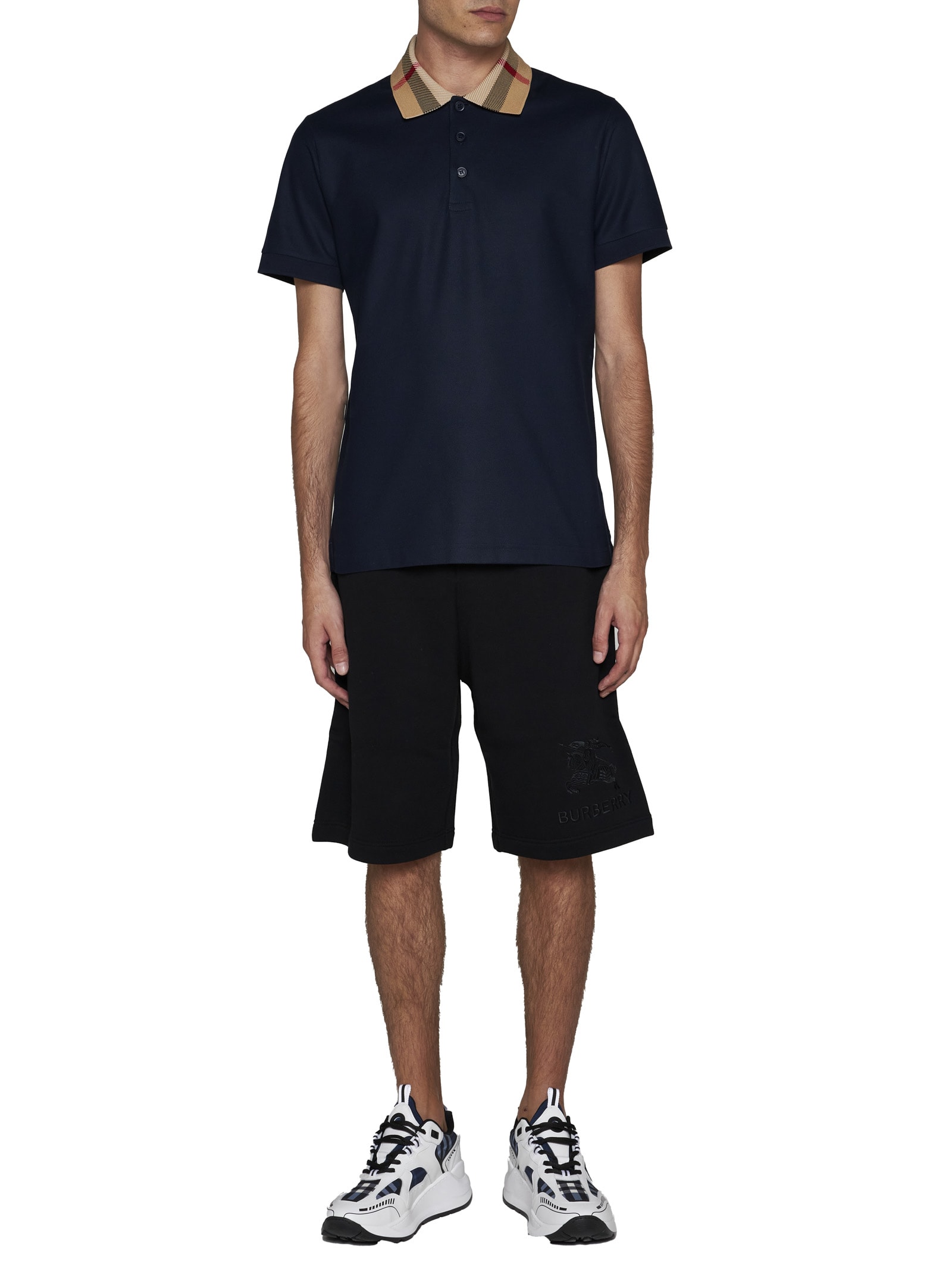 Tシャツ・カットソー Burberry Midnight blue piquet polo shirt (8084019 B1488) Midnight blue piquet polo shirt – G&B