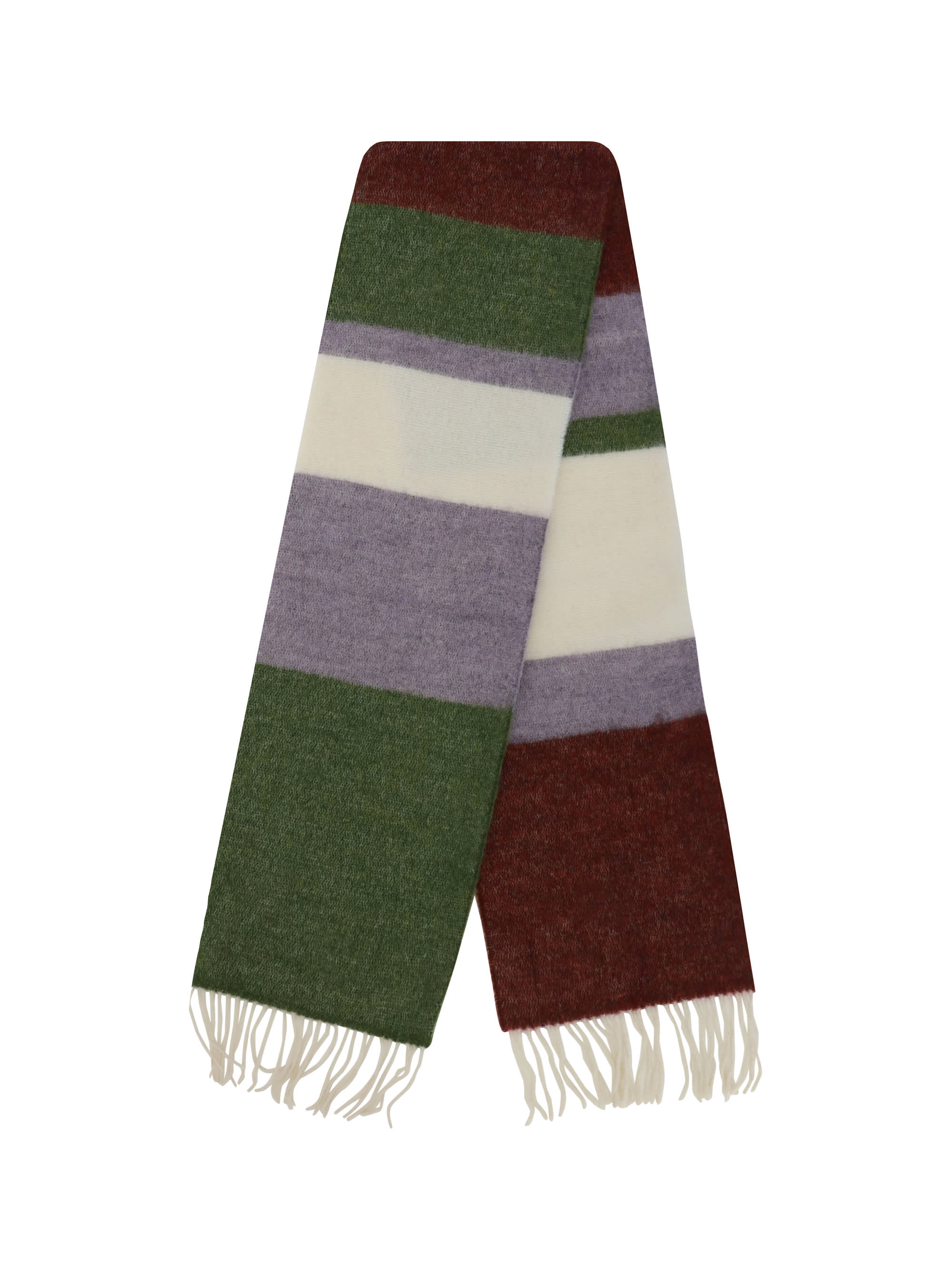 ★Ganni★ 23FW Logo Patch Cable Wool Muffler Gray A5364 523 GANNI Cable Beanie Frost Grey | END. (US)