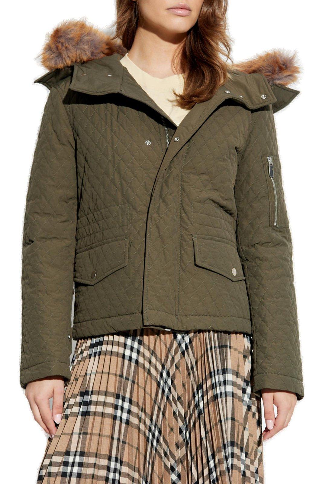 【送料&関税込】Burberry Bomber Long Sleeved Quilted Hooded Burberry Bomber Long Sleeved Quilted Hooded Jacket | italist