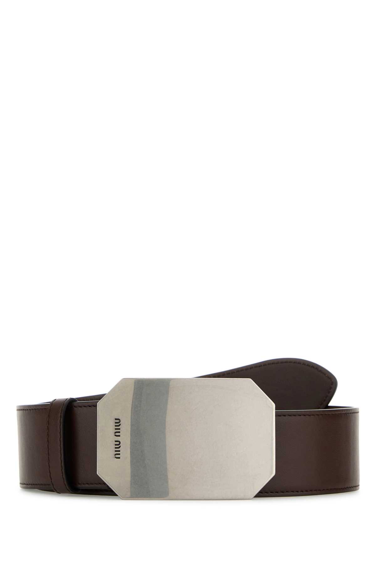 Tobacco Leather Belt | Miu Miu
