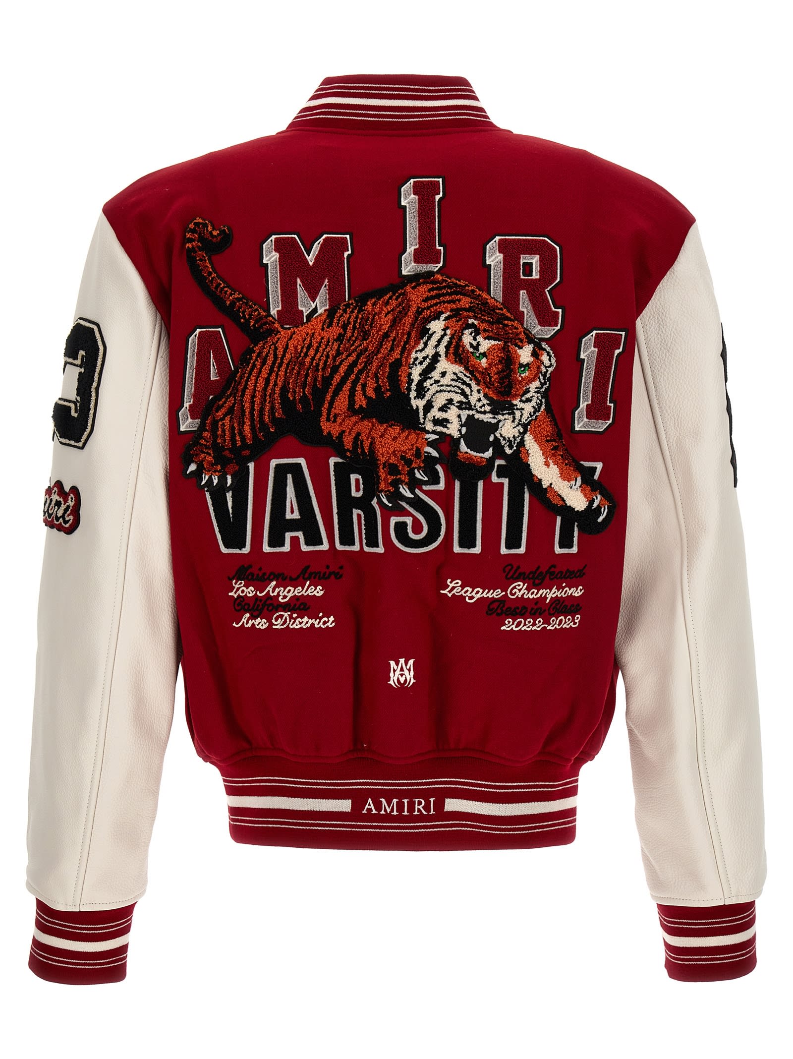 Vintage Patch varsity jacket in red - Amiri