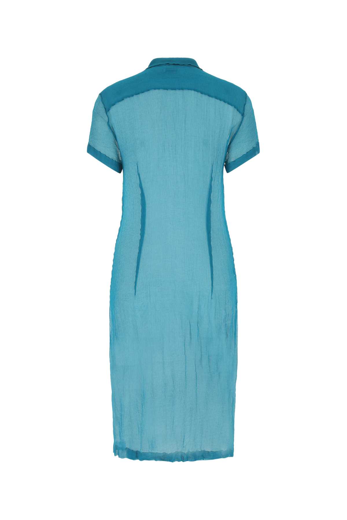【関税&送料込】Dries Van Noten Teal Green Crepe Shirt Dress Dries Van Noten Teal Green Crepe Shirt Dress | italist