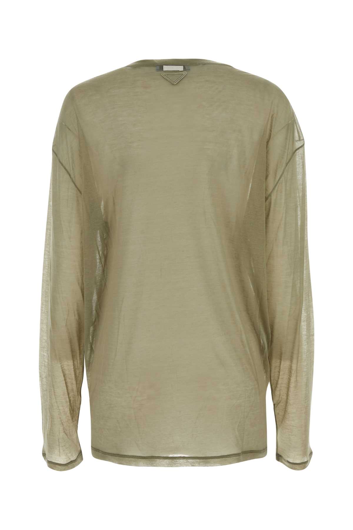 Tシャツ・カットソー Prada Khaki Lyocell Blend Oversize T-Shirt Prada Khaki Lyocell Blend Oversize T-shirt | italist, ALWAYS