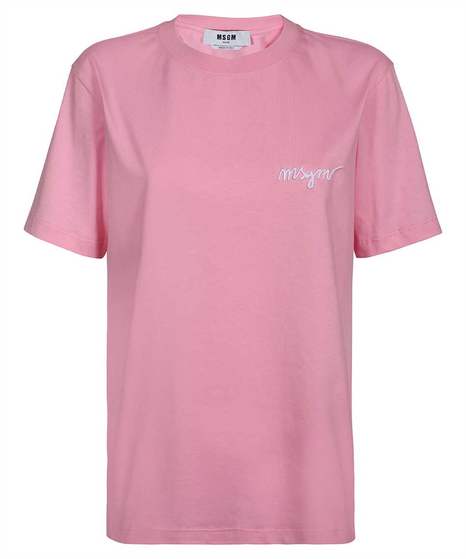 MSGM｜SHORT-SLEEVED ROUND NECK T-SHIRTS (3640MM118 24700 Jersey cotton T-shirt with 