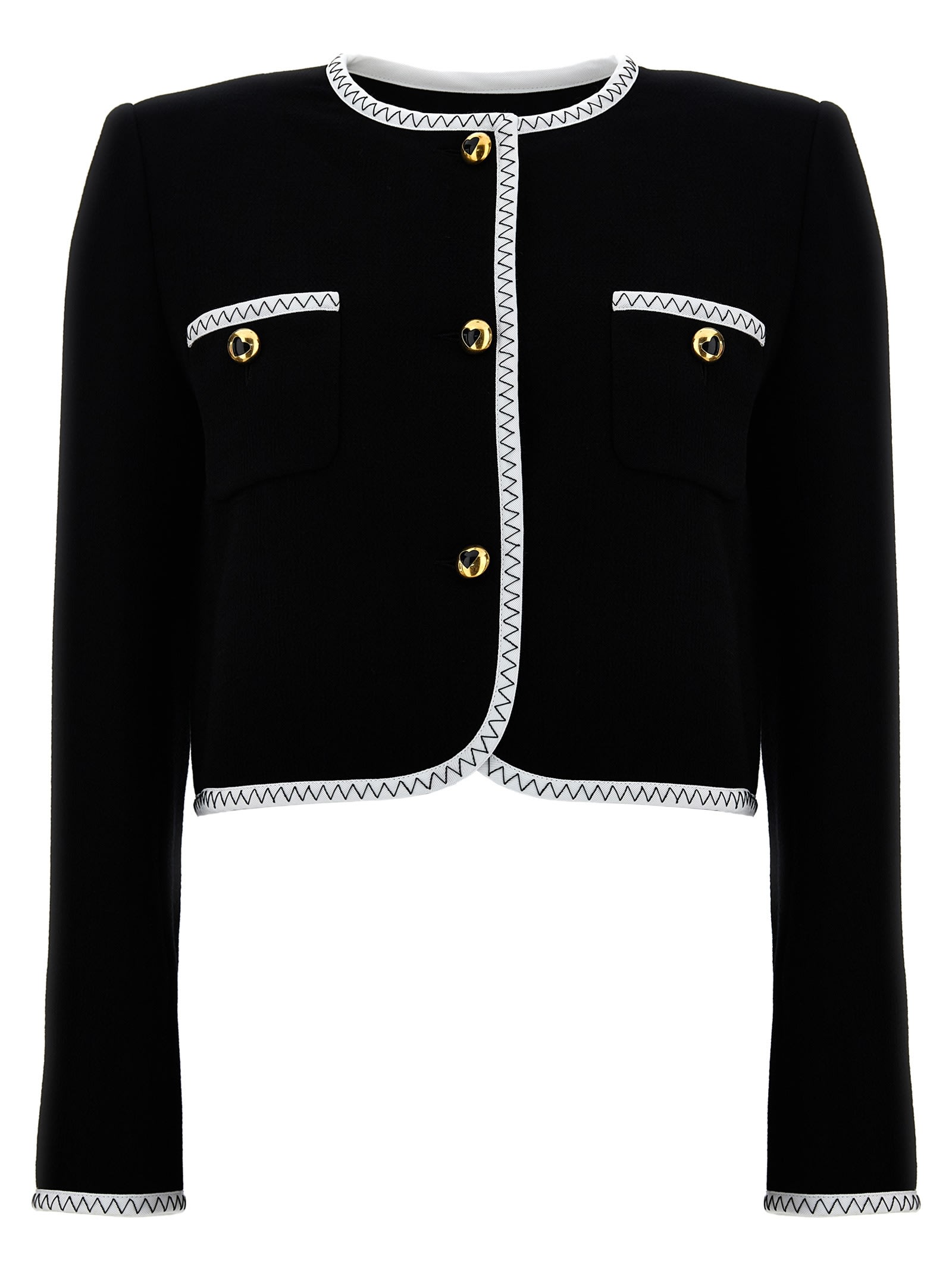 【関税込み】moschino Crepe short jacket Moschino Crepe Short Jacket | italist