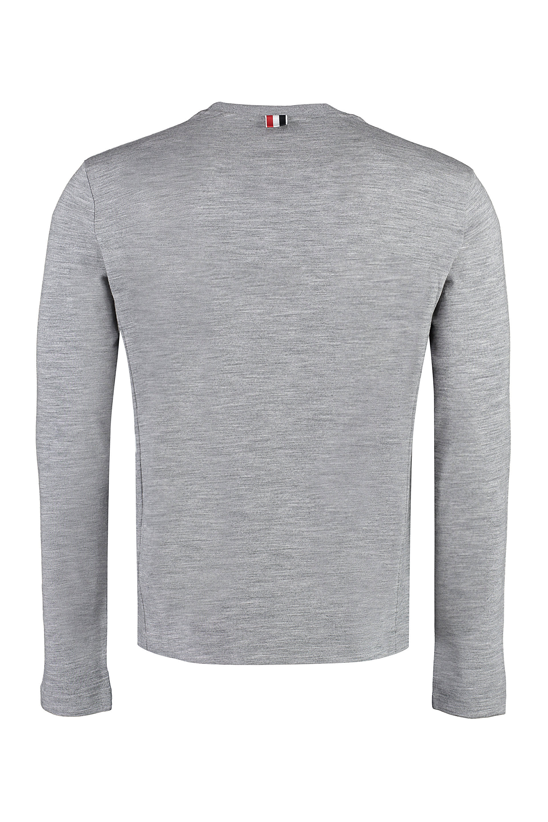 【送料&関税込】Thom Browne Long Sleeve Wool T-shirt Thom Browne Long Sleeve Wool Jersey T-Shirt Medium Grey at