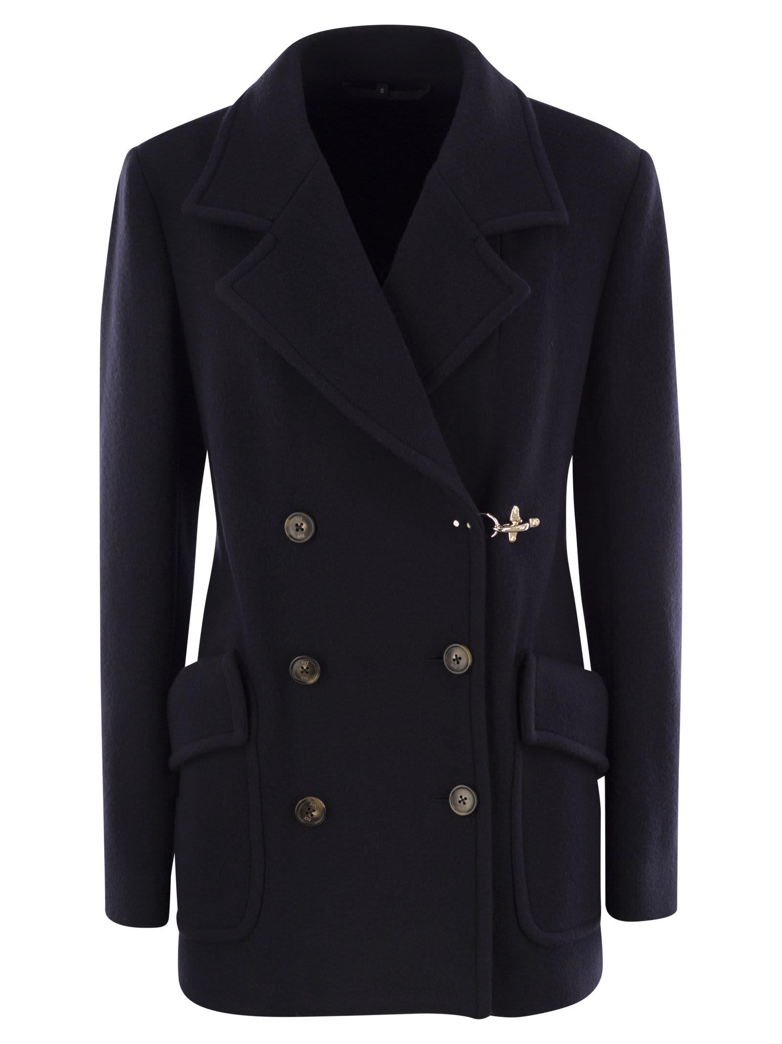 コート Fay Wool and Cashmere Peacoat 20c710339b170b98a69260de18e400