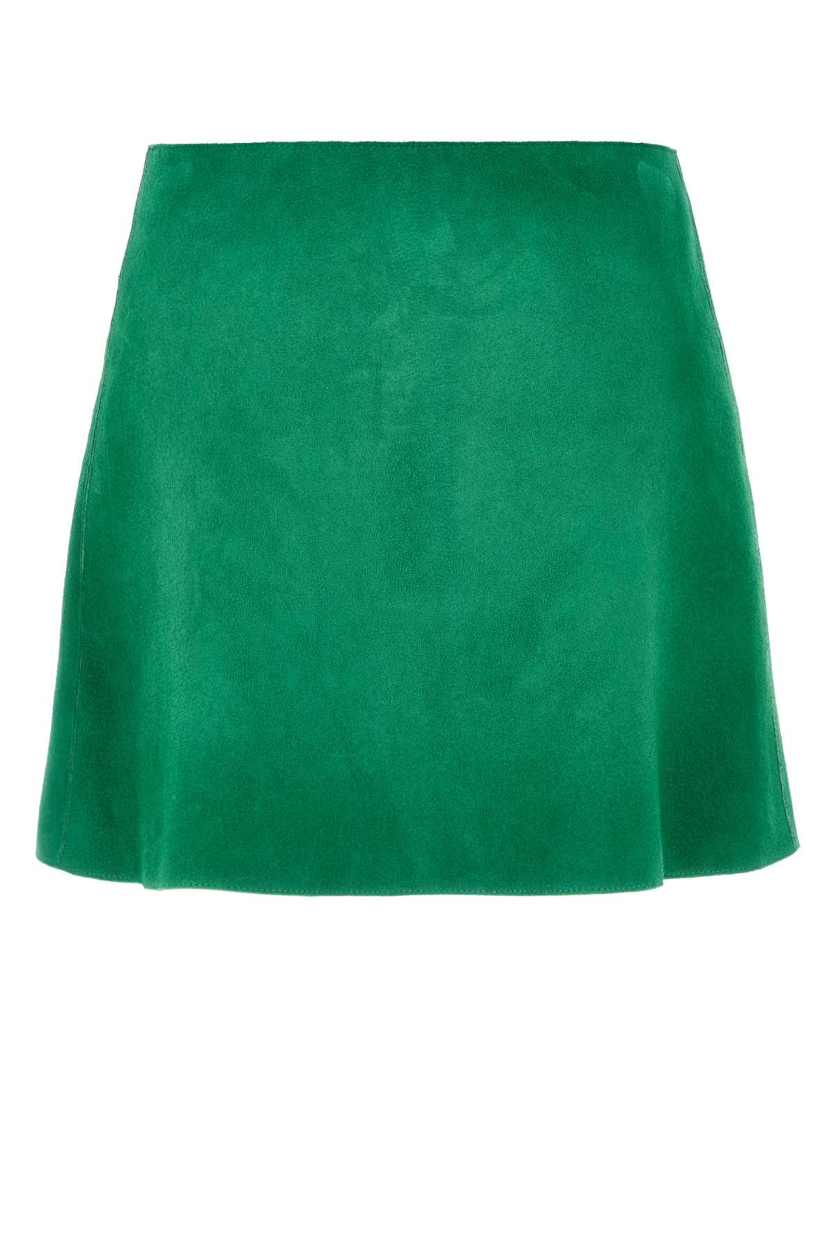 【送料&関税込】Prada Grass Green Suede Mini Skirt Prada Grass Green Suede Mini Skirt | italist
