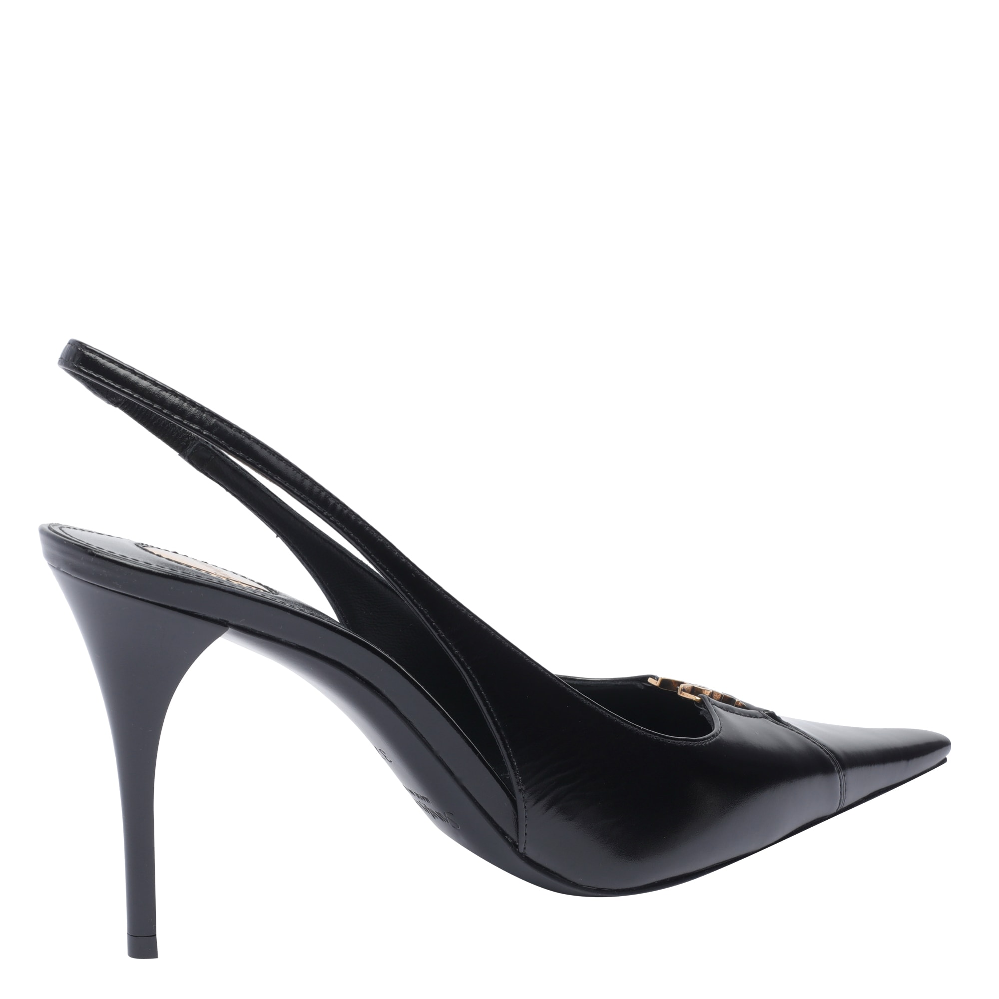 Saint Laurent Black Leather Babylone Breteuil Pumps