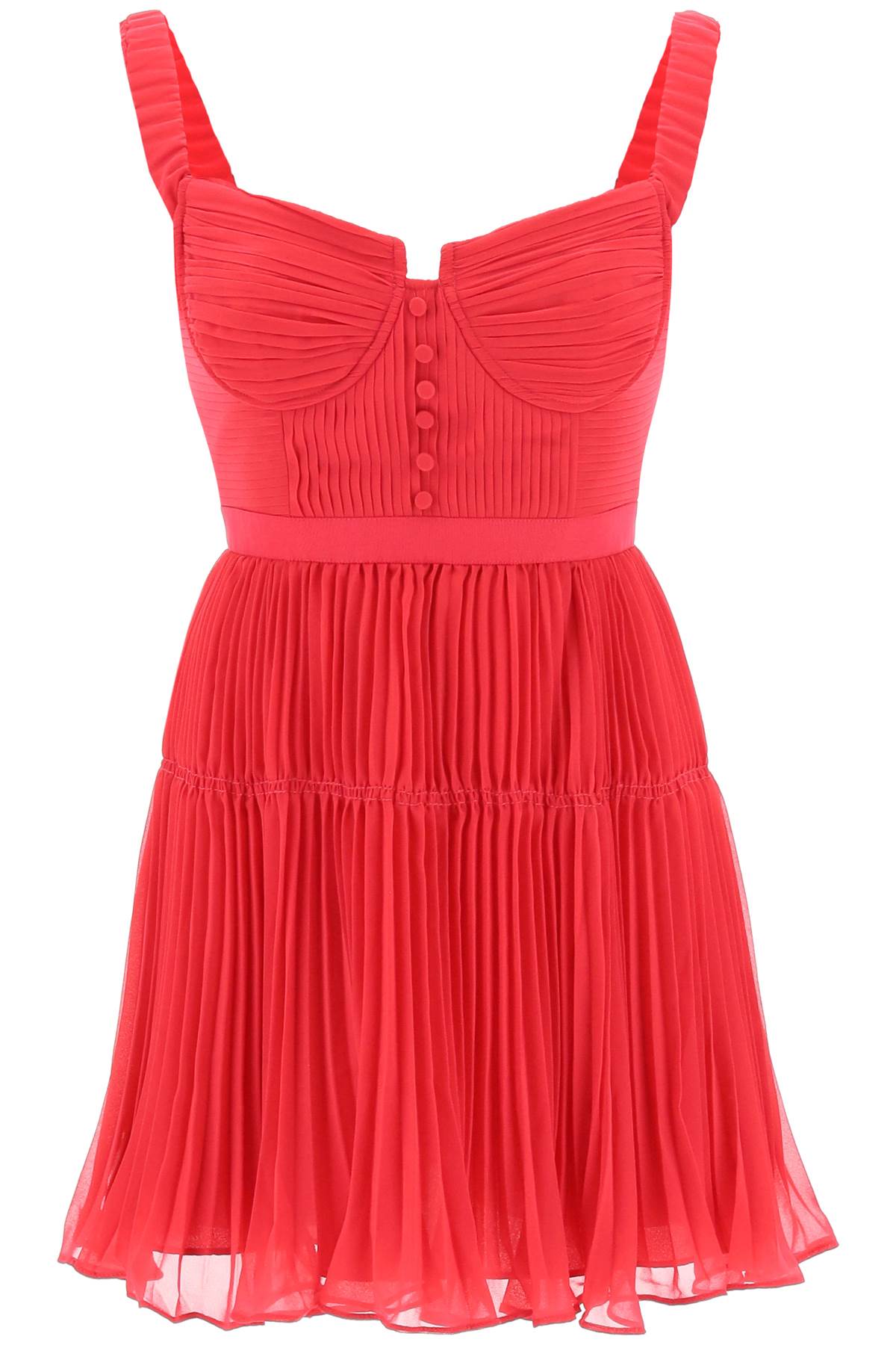 pleated chiffon mini dress