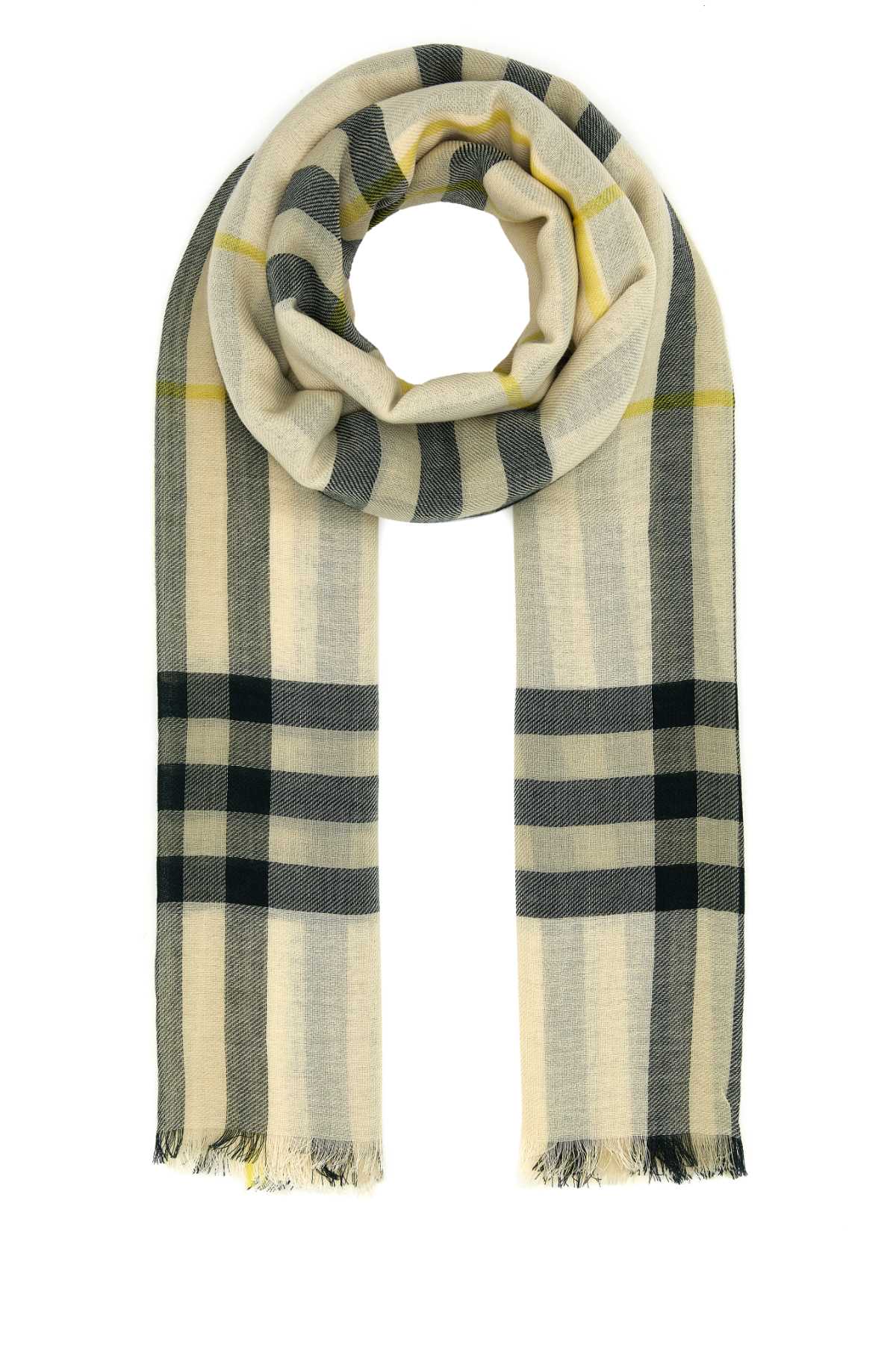 マフラー・ストール Burberry FW23 Embroidered wool scarf (8079240 A1450) Burberry Stone Jumbo Check Wool Fringed Scarf 8079240