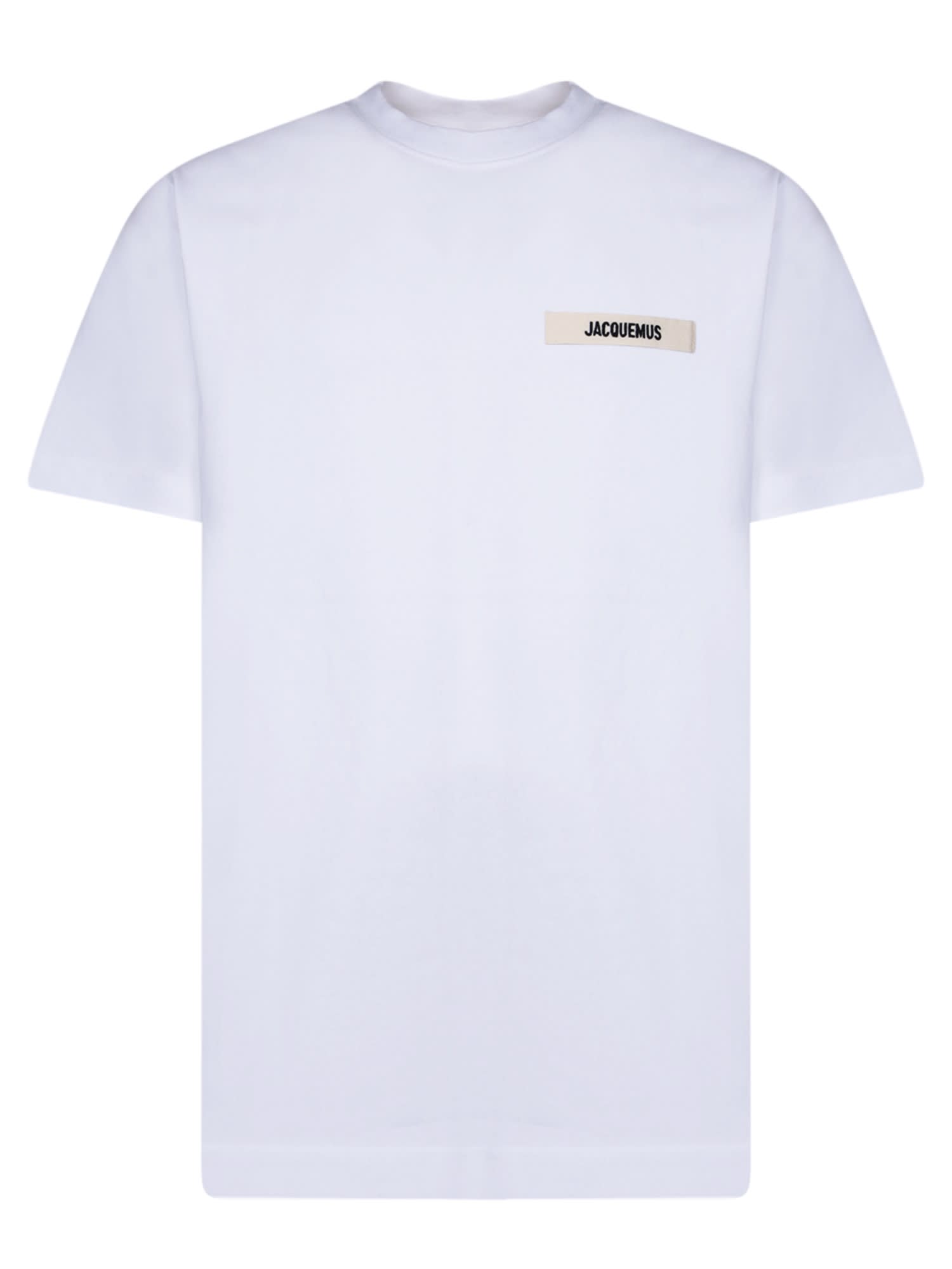 【シンプルデザイン★】JACQUEMUS LE Tシャツ GROS GRAIN BIANCA Jacquemus The Gros Grain T-shirt | White | FARFETCH