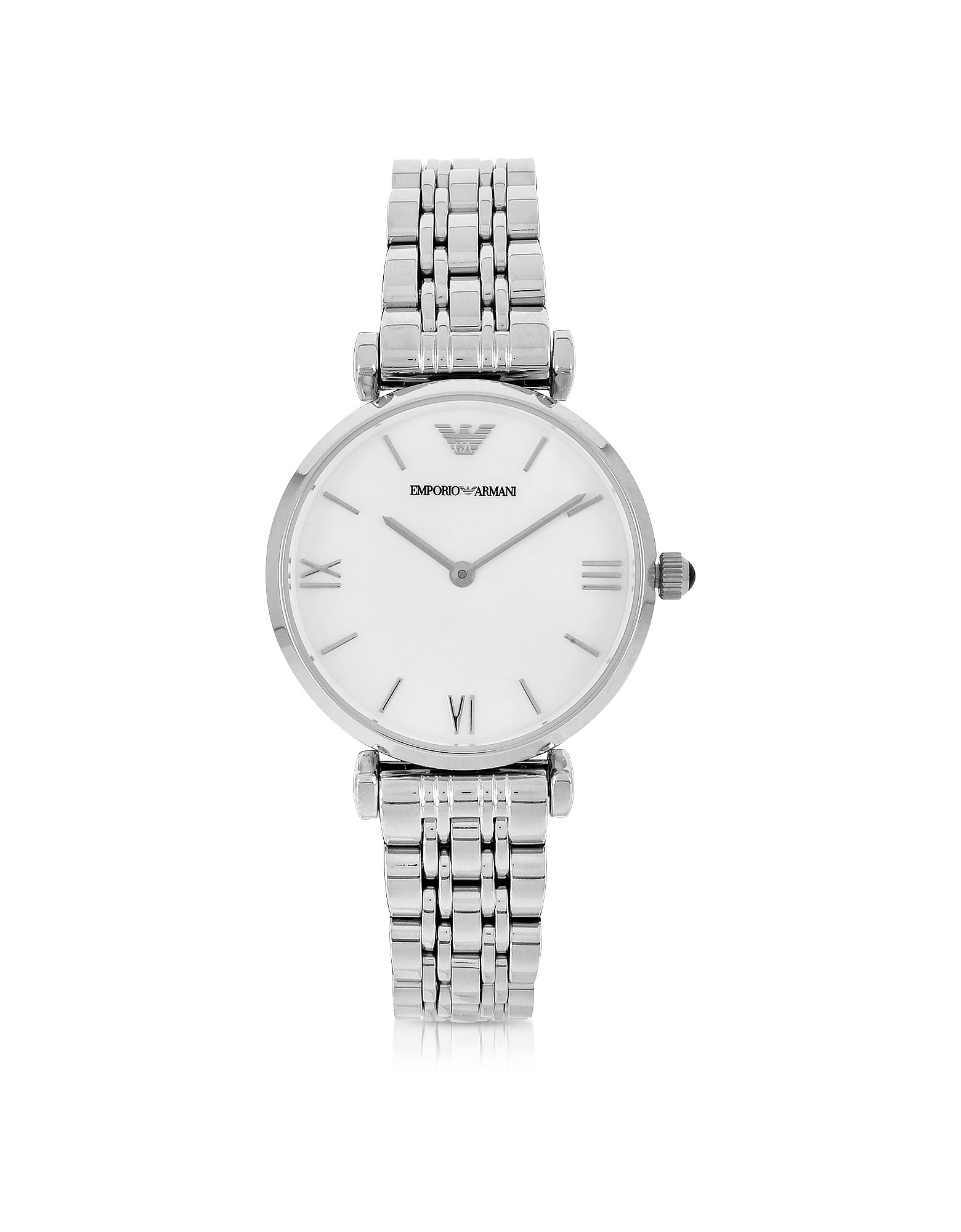 womens armani silver watch