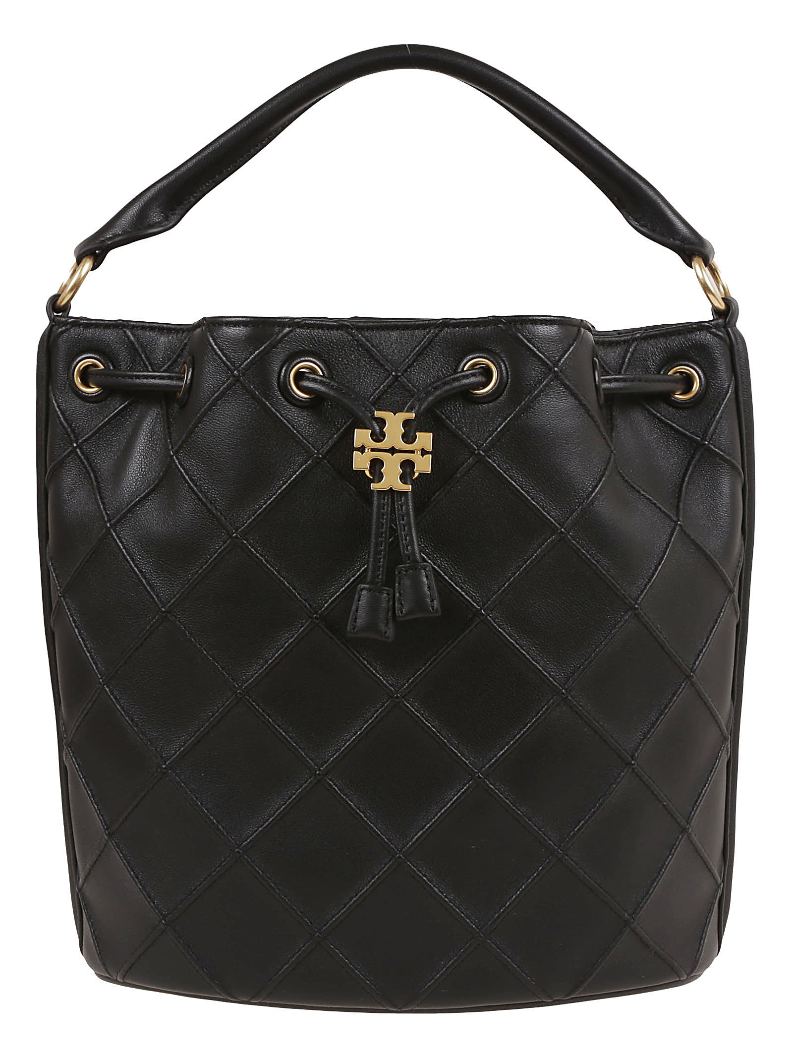 Tory Burch Fleming Soft Large Bucket Bag In Nero