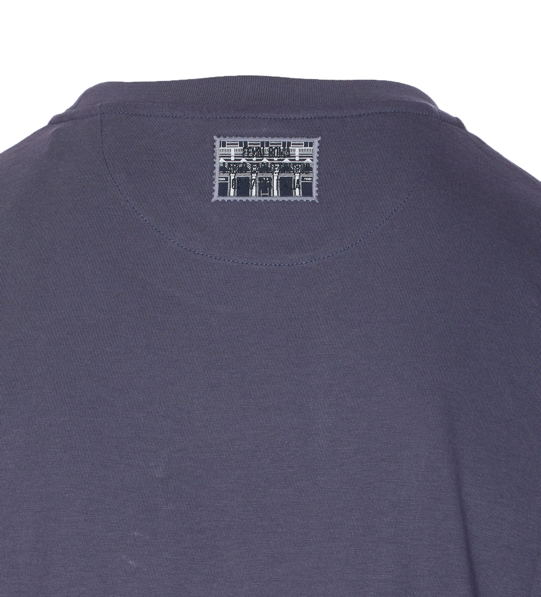 Tシャツ・カットソー FENDI T-SHIRT IN COTONE CON RICAMO FF POSTCARDS Fendi Ff Postcards Logo T-shirt | italist