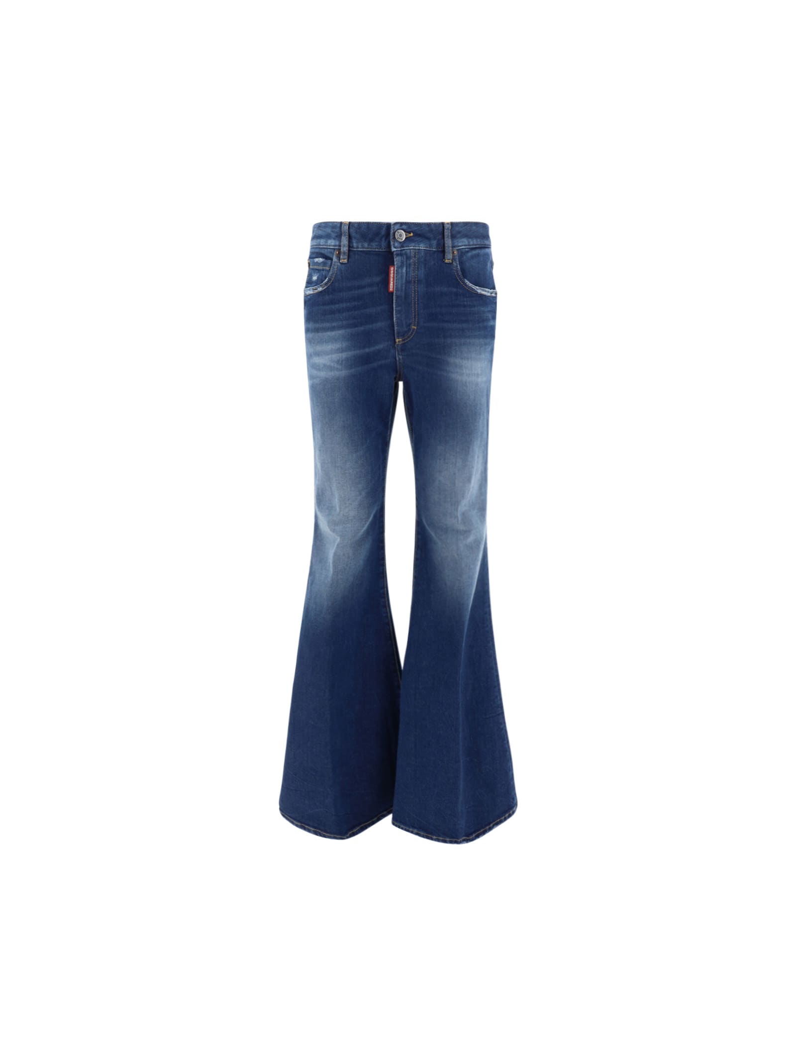 デニム・ジーパン D SQUARED2 SS23 MW FLARE JEAN (S75LB0744.S30811 100 WHITE) Dsquared2 'flare' Jeans In White | ModeSens