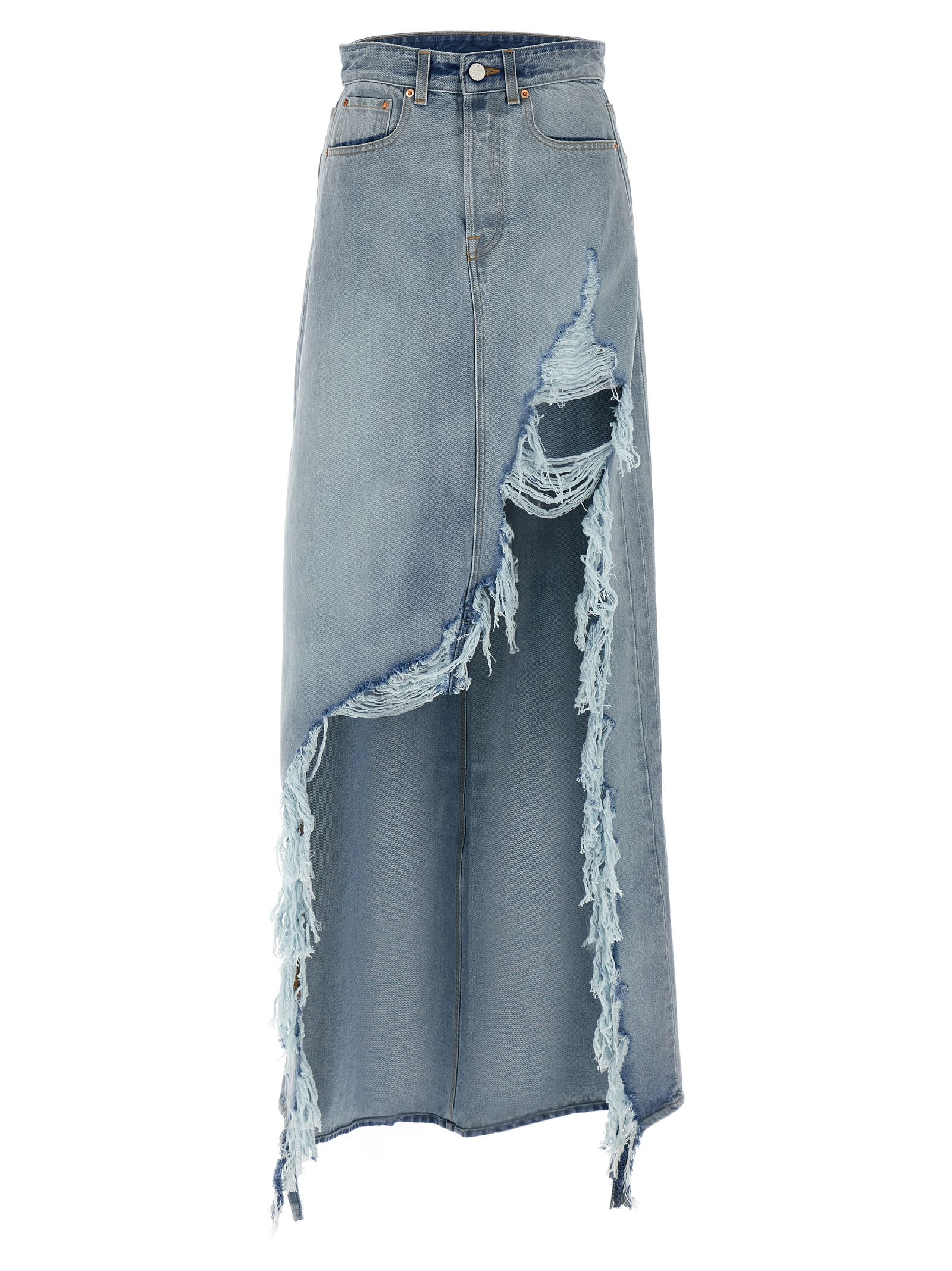 【関税込み】VETEMENTS DESTROYED DENIM MAXI SKIRT' SKIRT VETEMENTS 'destroyed Denim Maxi Skirt' Skirt | italist