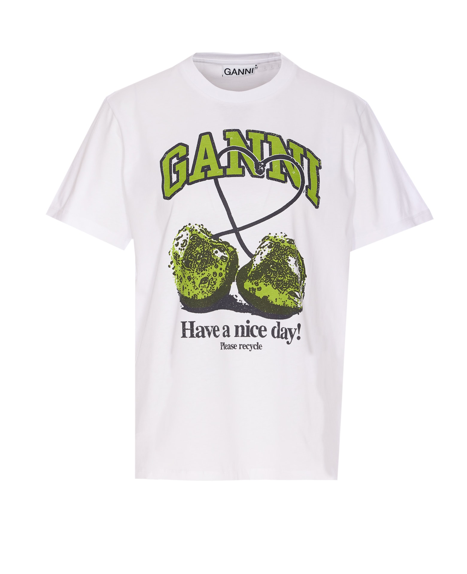 Ganni Cherry Print Logo T-shirt | italist