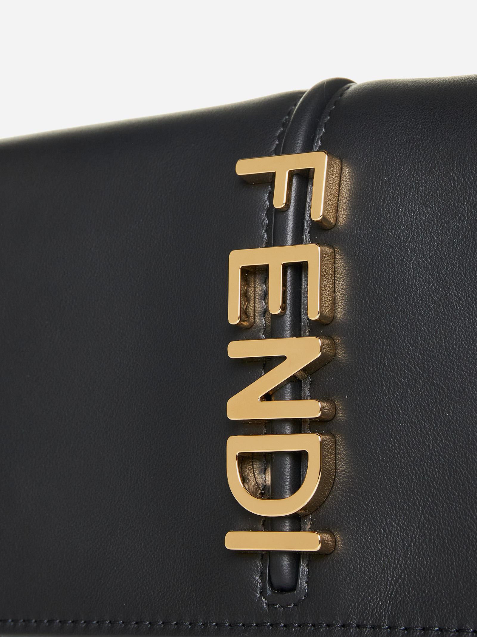 Fendi Women's Graphy Leather Wallet on Chain