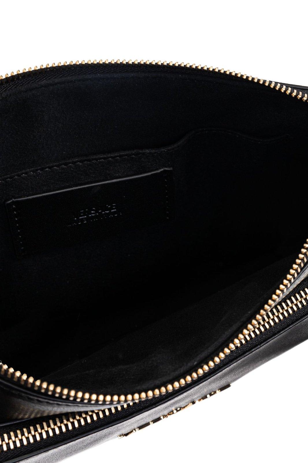 Versace Logo-lettering Zipped Shoulder Bag | italist, ALWAYS