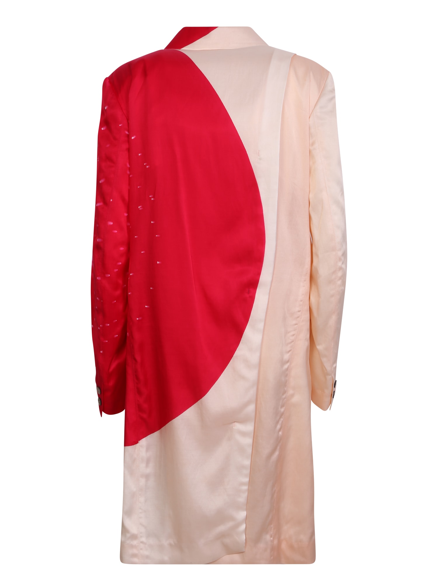 Issey Miyake Slice Tailored Coat Beige/ Dark Pink | italist