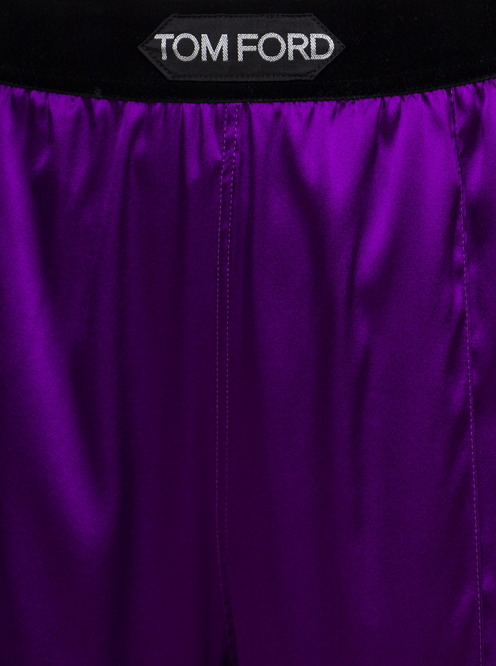 Tom Ford Purple Satin Pants With Logo On Waistband In Stretch Silk Woman |  italist, ALWAYS LIKE A SALE