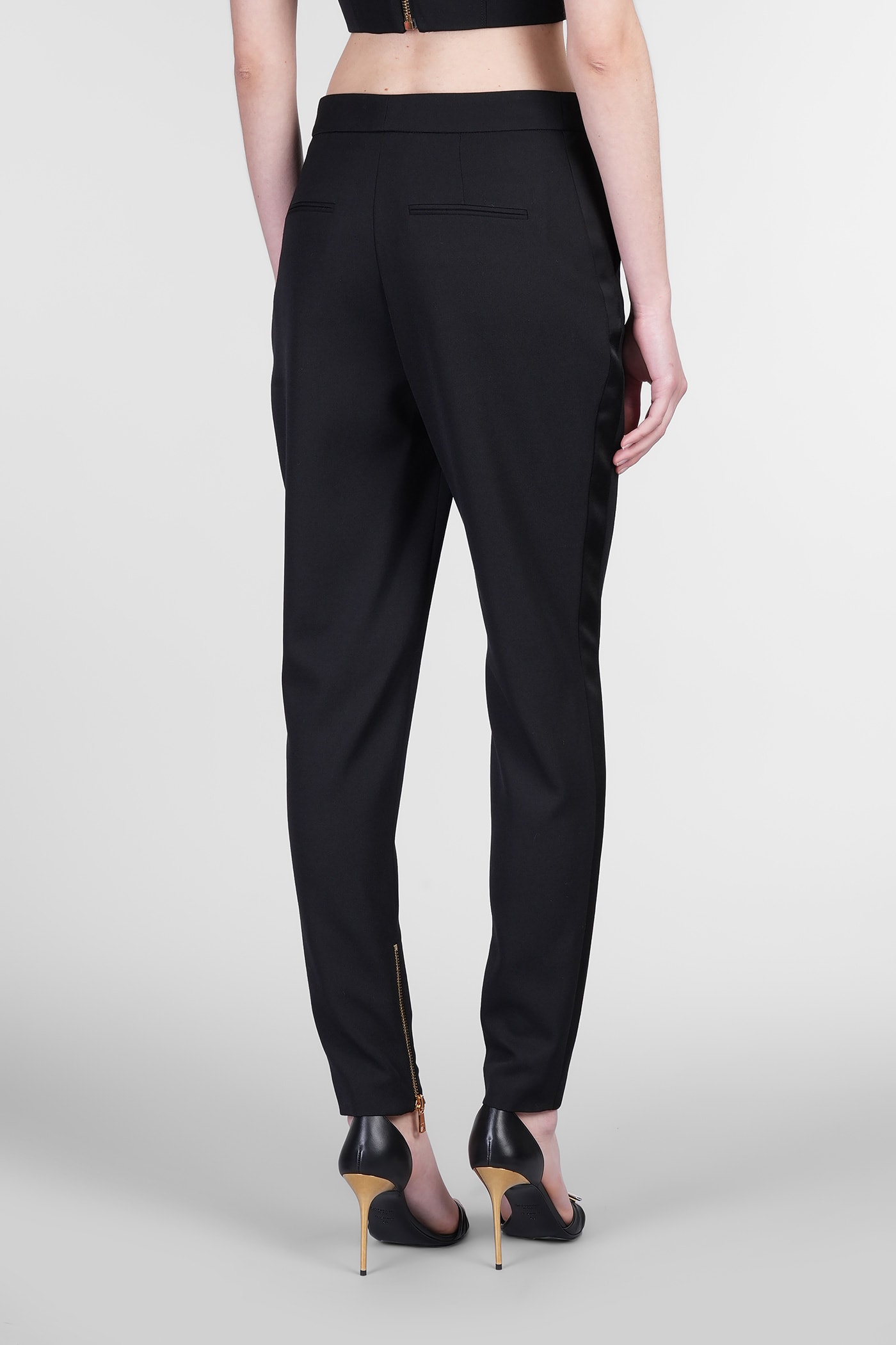 パンツ Pierre balmain Wool Melton Black Slacks Balmain Men's Tailored Wool Straight-Leg Pants | Neiman Marcus