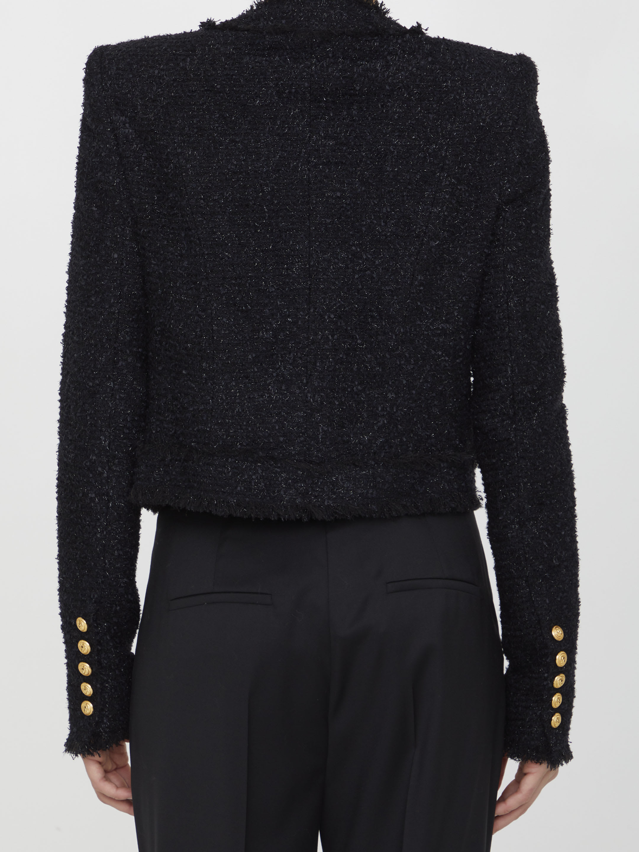 Balmain Lurex Tweed Short Jacket | italist