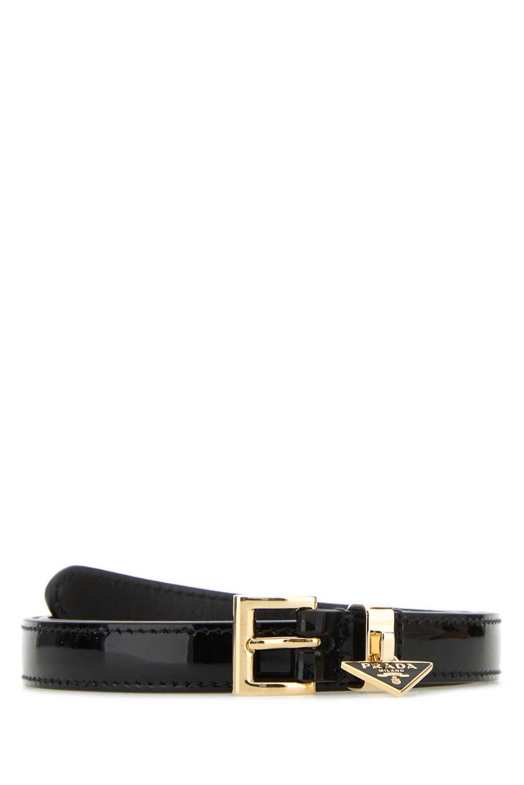 Prada Triangle Logo Plaque Buckle Belt | italist