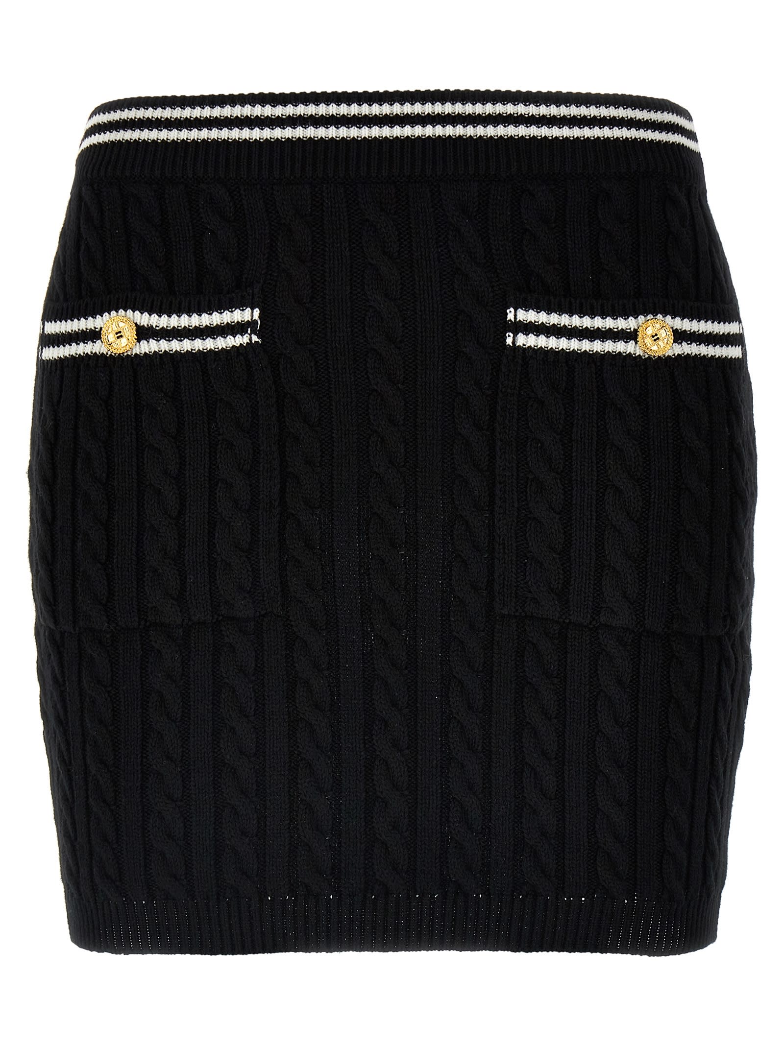 ミニスカート ALESSANDRA RICH Women Mini Skirts FABX3687K4264 0091 Black Alessandra Rich Black Cotton Mini Skirt | italist