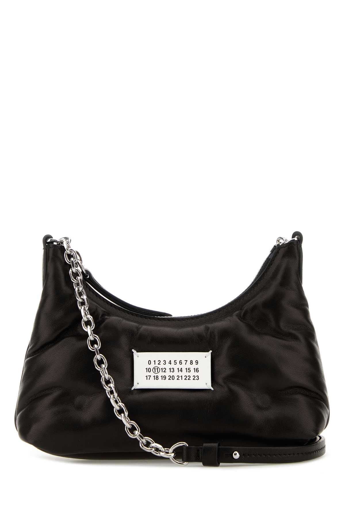 ショルダーバッグ・ポシェット Maison Margiela Black Nappa Leather Micro Glam Slam Hobo Sho Maison Margiela Black Nappa Leather Micro Glam Slam Hobo