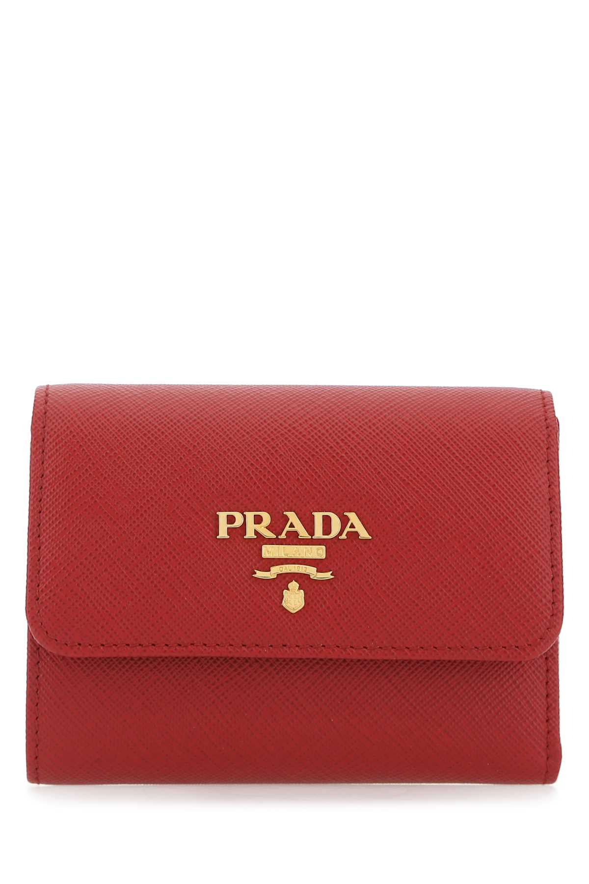 美品✨PRADA 長財布　ヴィッテロムーブ　カードケース付　オレンジレッド 美品 PRADA レッド 長財布 カードケース付 箱レシート ヴィッ