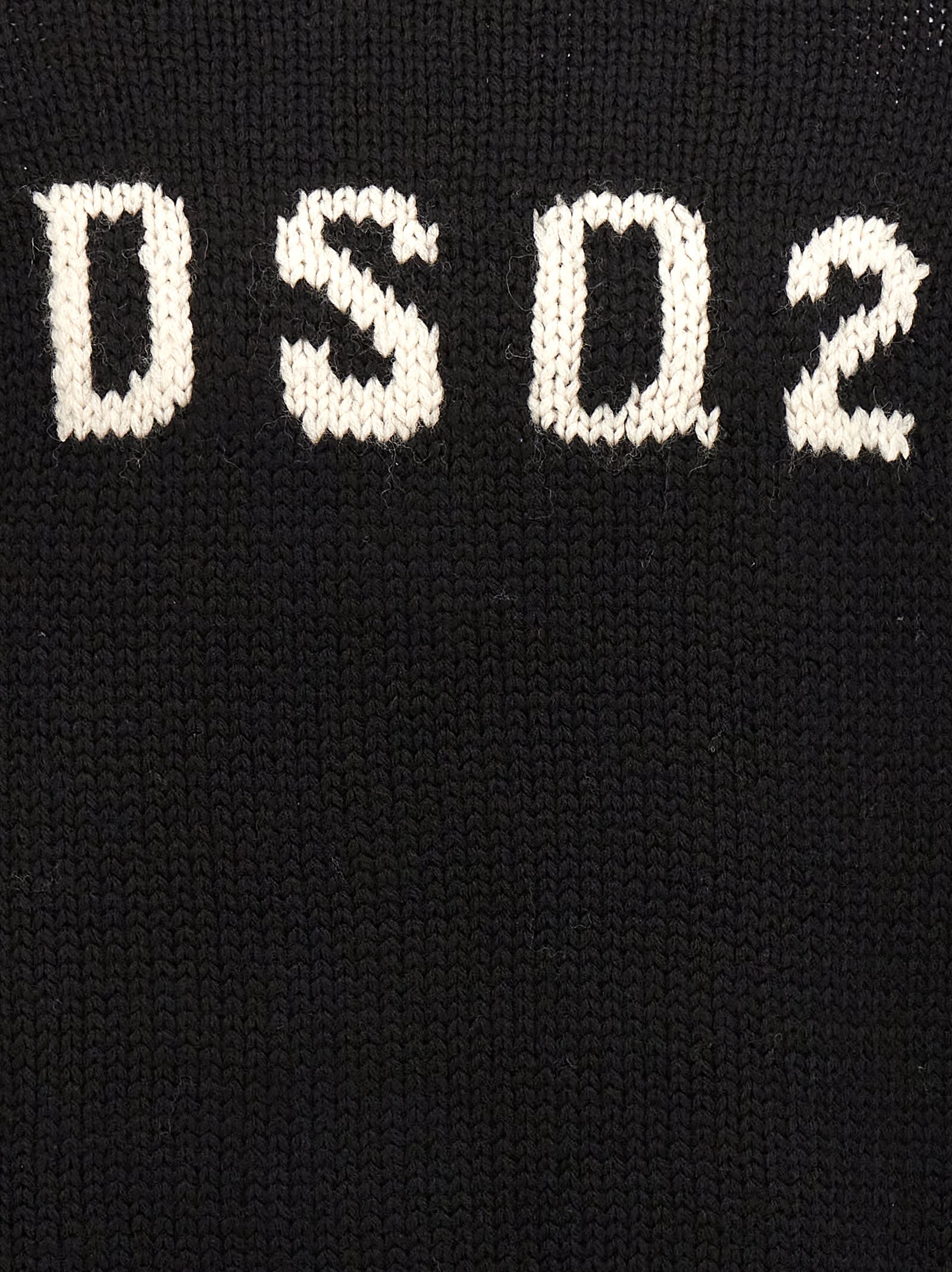【送料&関税込】Dsquared2 Dsq2 Handmade Knit Sweater Dsquared2 Dsq2 handmade knit sweater - Black