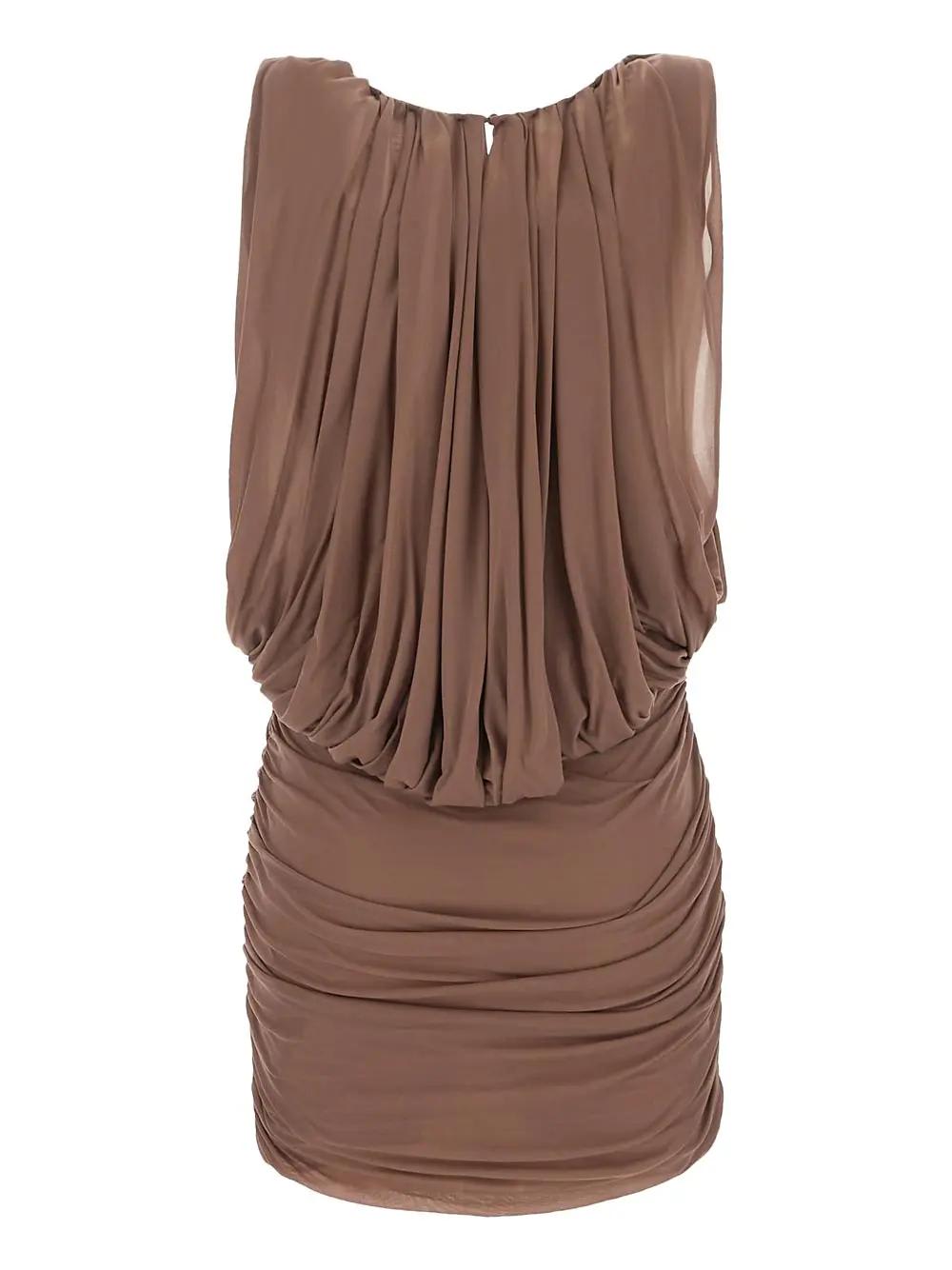 【送料&関税込】Saint Laurent Biscuit Cupro Mini Dress 25b10e64f55597e895c6228cb1c8e2