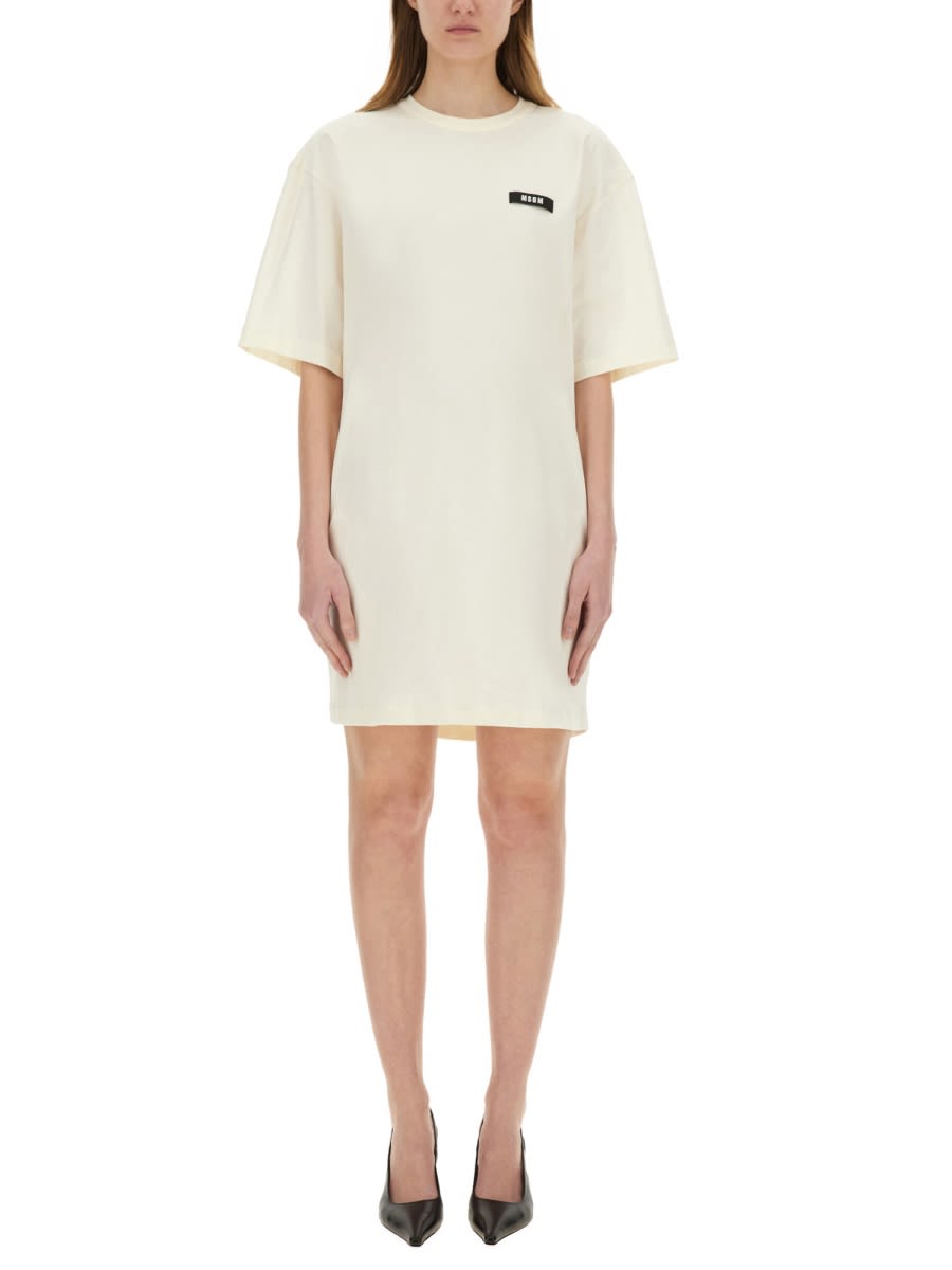 ワンピース Msgm Short Dress With Logo MSGM Short Dress With Logo | italist
