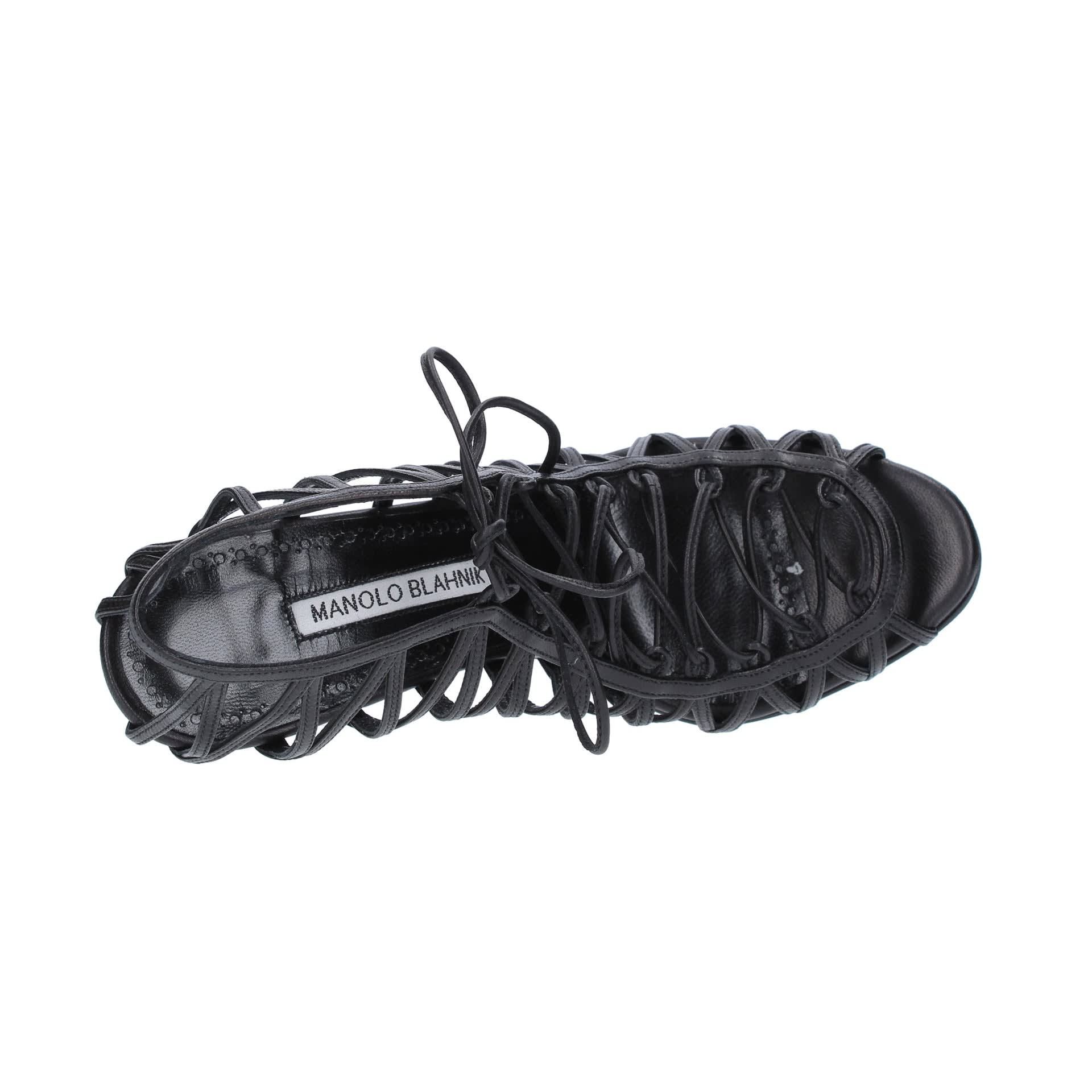 【送料&関税込】Manolo Blahnik Hamza 105 Leather Sandals Manolo Blahnik Hamza 105 Leather Sandals Grey (Women's