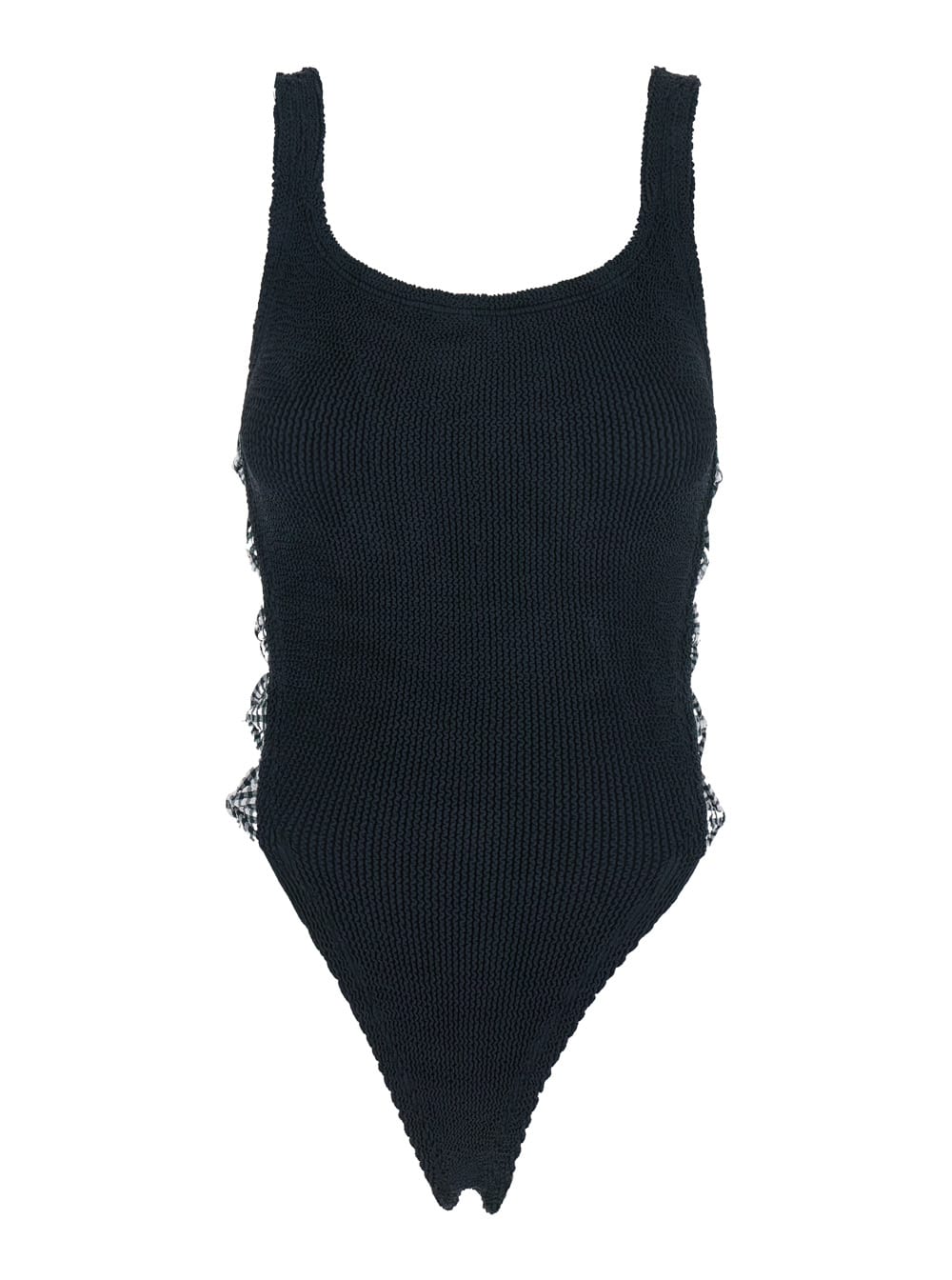 Hunza G 'tiffany' Black Swimsuit With Square Neckline And