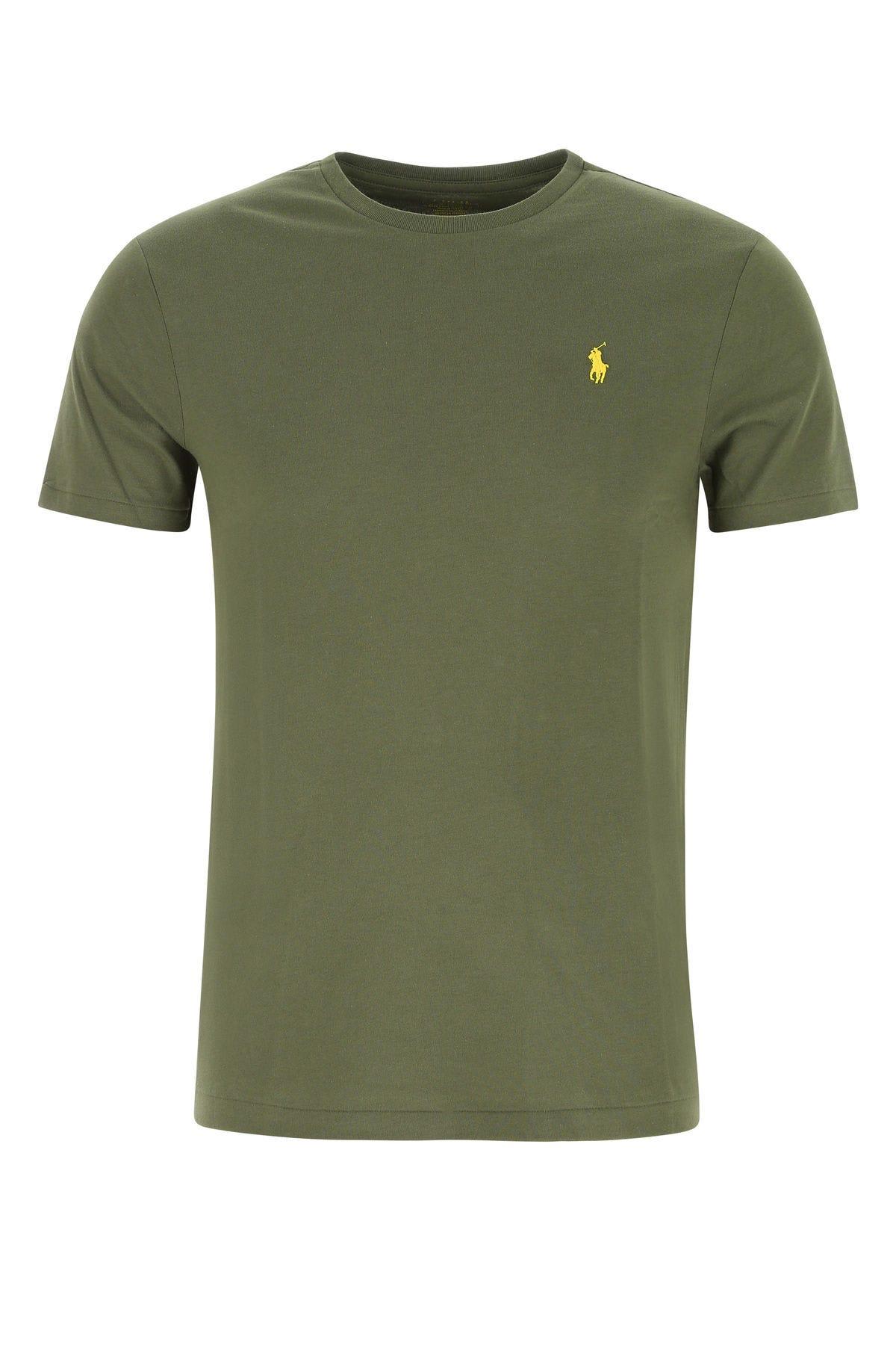 【送料&関税込】Polo Ralph Lauren Army Green Cotton T-shirt Military Green Cotton T-shirt Polo Ralph Lauren | italist