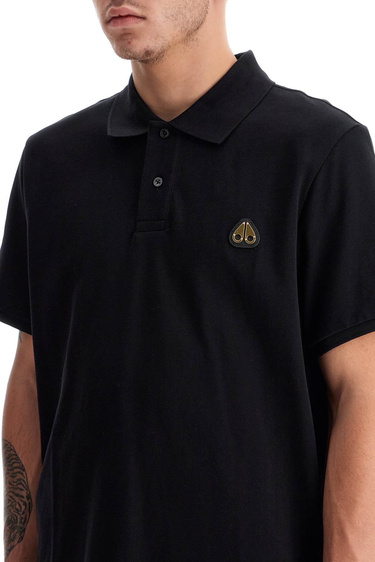 Moose Knuckles Everett Polo With Golden Logo | italist
