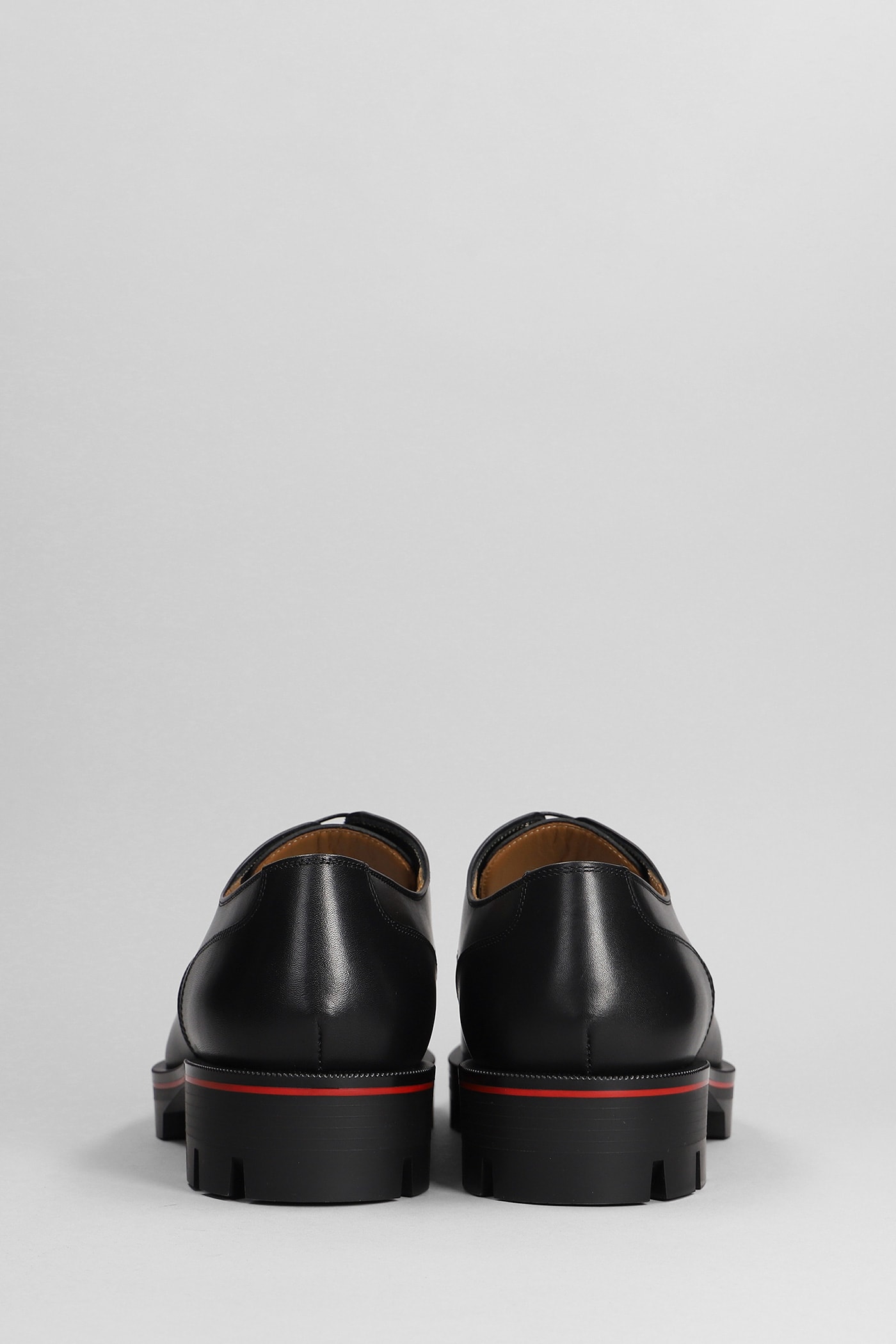 Christian Louboutin Surcity Red-sole Leather Derby Shoes in Black